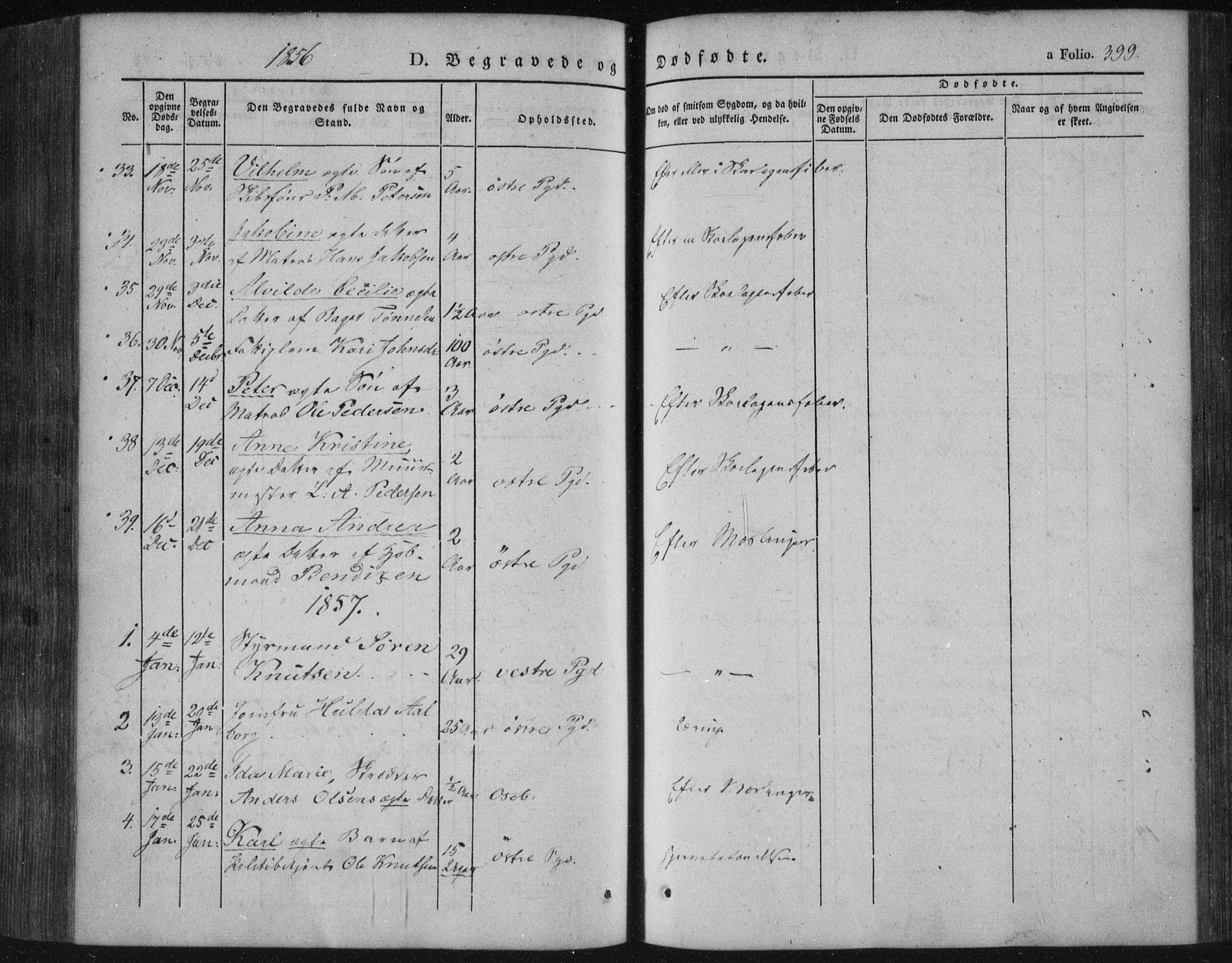 Porsgrunn kirkebøker , SAKO/A-104/F/Fa/L0006: Parish register (official) no. 6, 1841-1857, p. 399