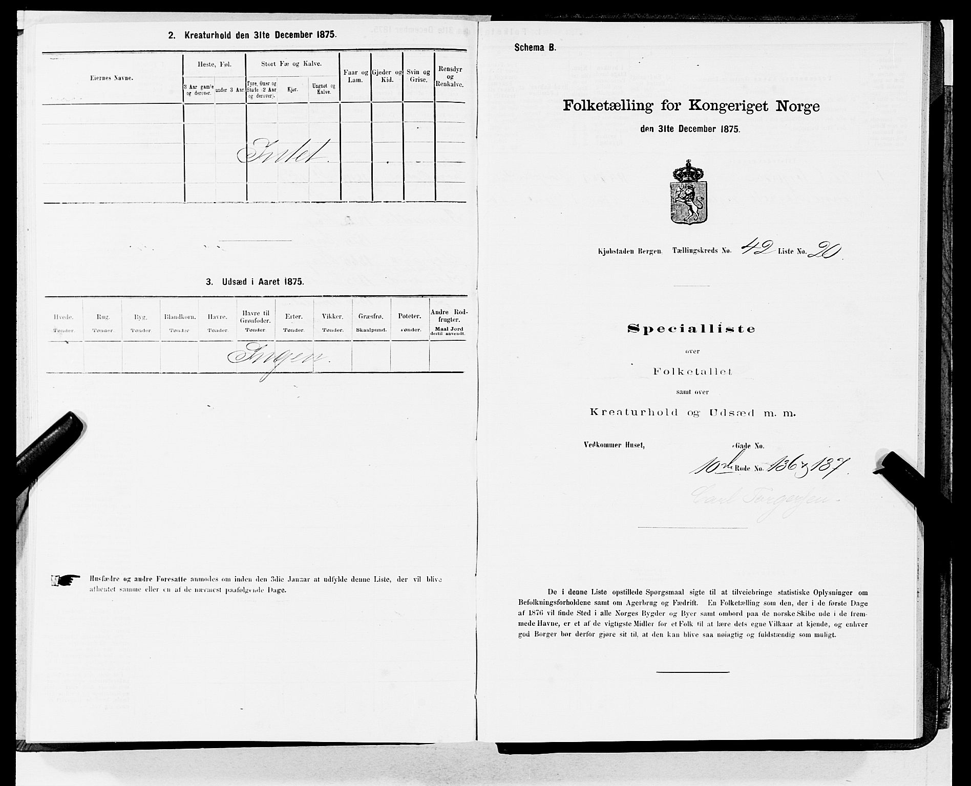 SAB, 1875 census for 1301 Bergen, 1875, p. 2214