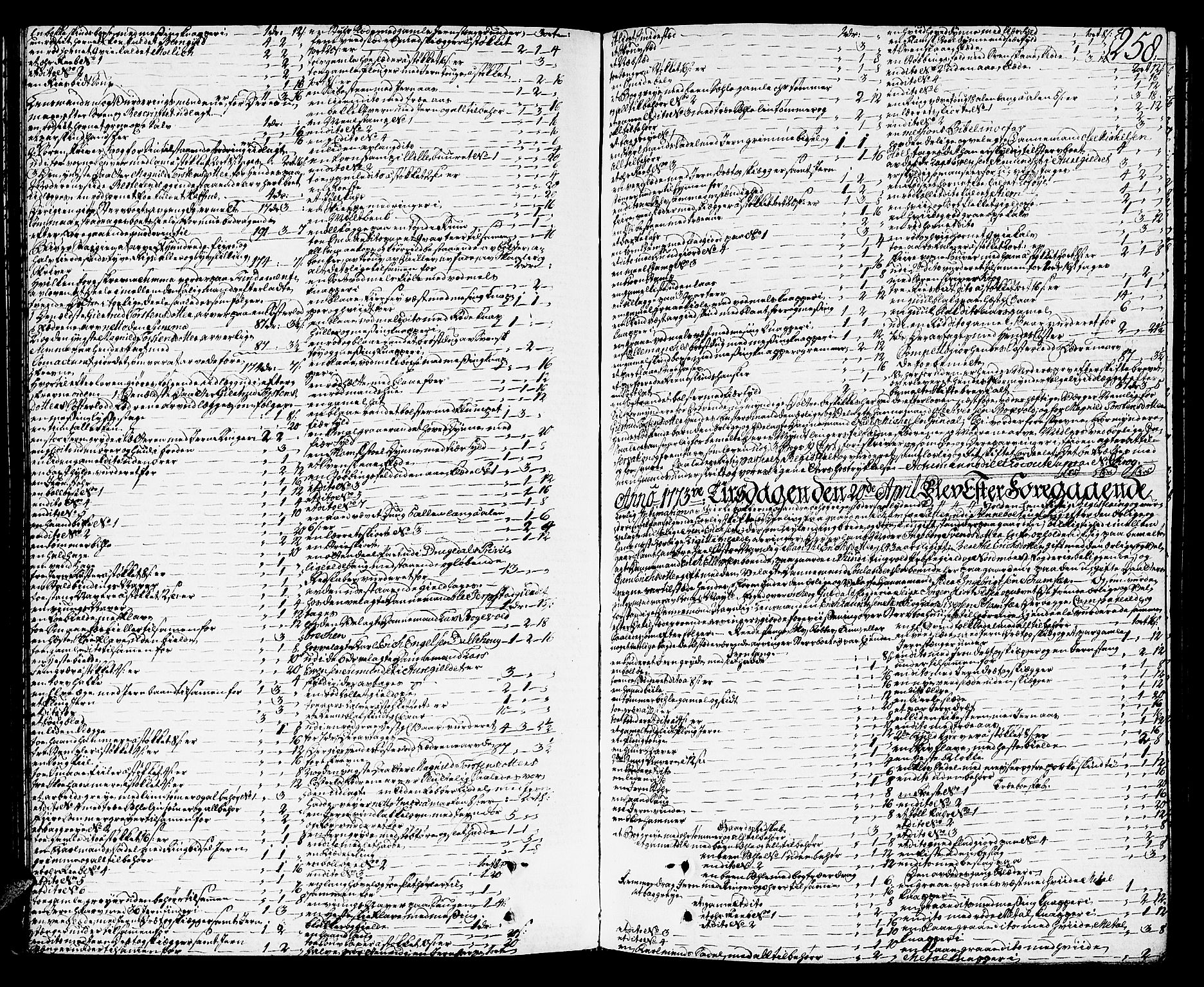 Orkdal sorenskriveri, SAT/A-4169/1/3/3Aa/L0007: Skifteprotokoller, 1767-1782, p. 257b-258a