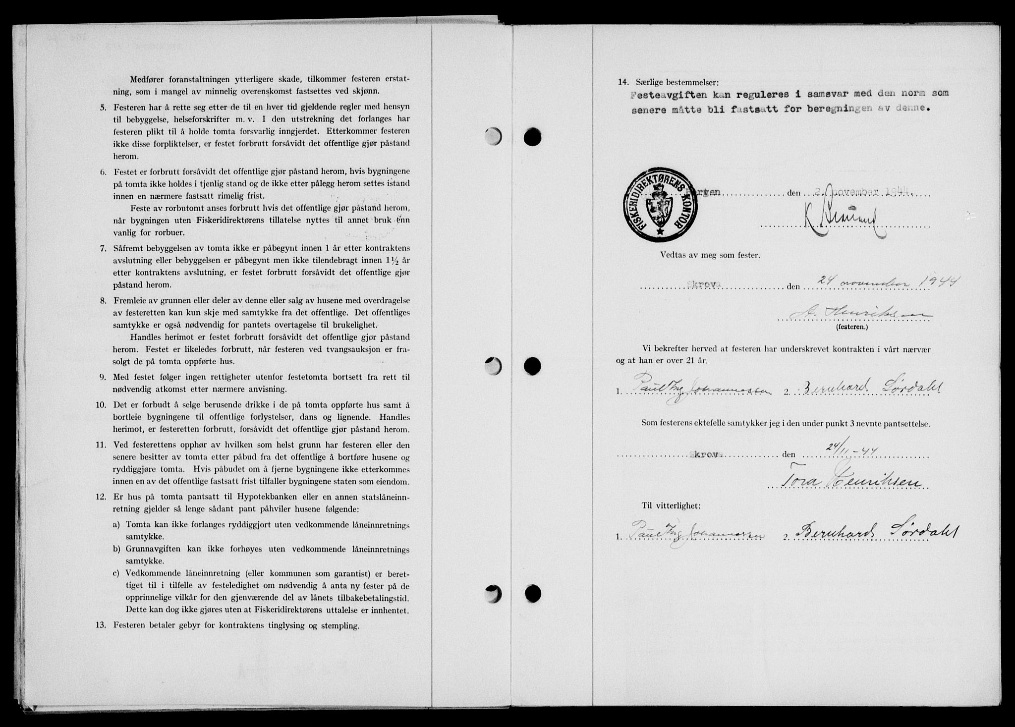 Lofoten sorenskriveri, SAT/A-0017/1/2/2C/L0013a: Mortgage book no. 13a, 1944-1946, Diary no: : 164/1945