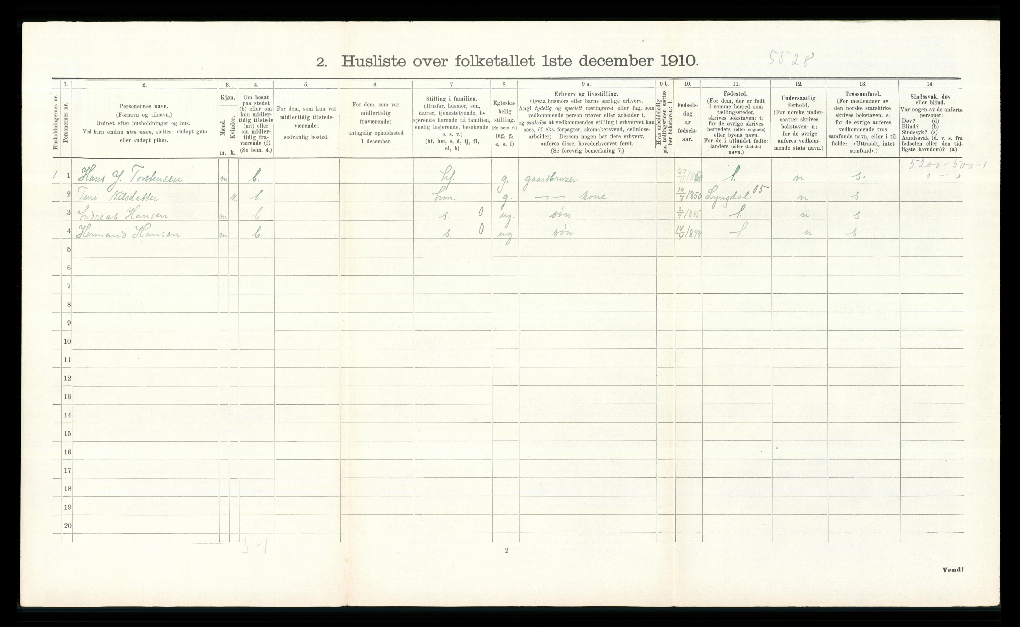 RA, 1910 census for Øvre Eiker, 1910, p. 2482