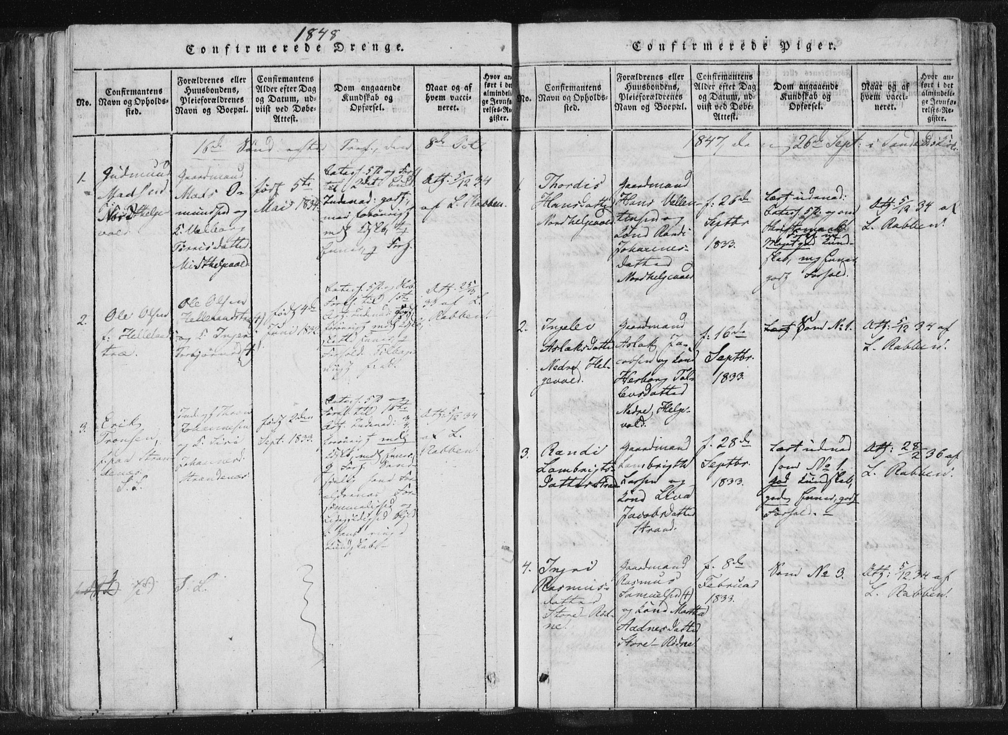 Vikedal sokneprestkontor, AV/SAST-A-101840/01/IV: Parish register (official) no. A 4, 1816-1850