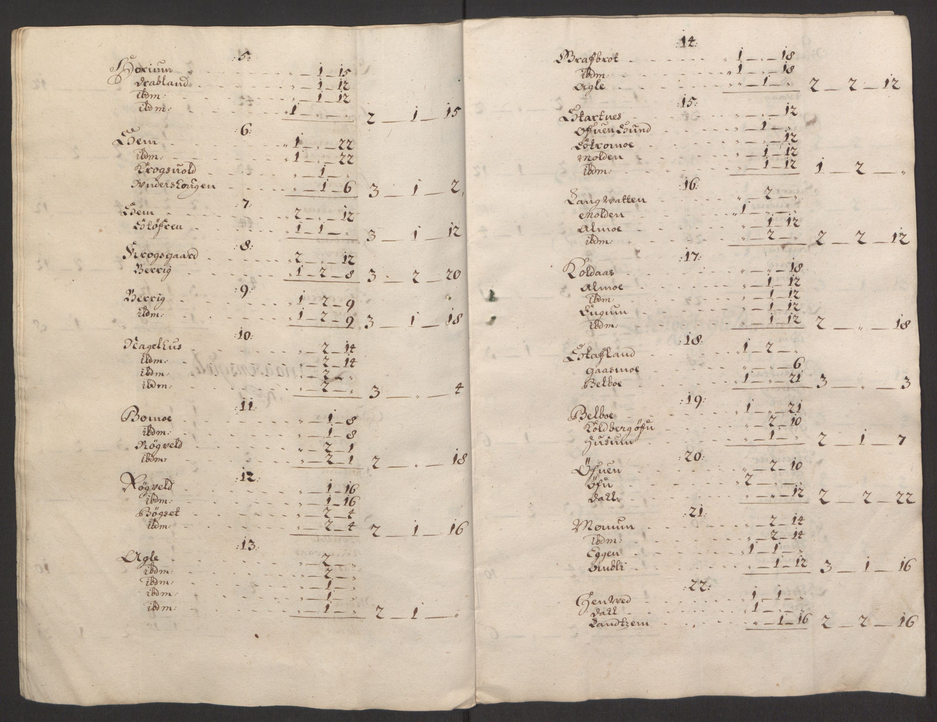 Rentekammeret inntil 1814, Reviderte regnskaper, Fogderegnskap, AV/RA-EA-4092/R63/L4309: Fogderegnskap Inderøy, 1695-1697, p. 419