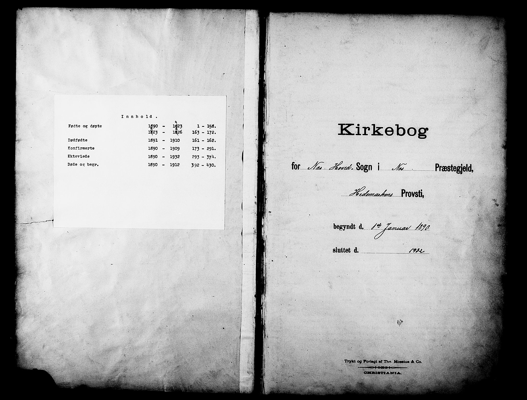 Nes prestekontor, Hedmark, SAH/PREST-020/L/La/L0006: Parish register (copy) no. 6, 1890-1932