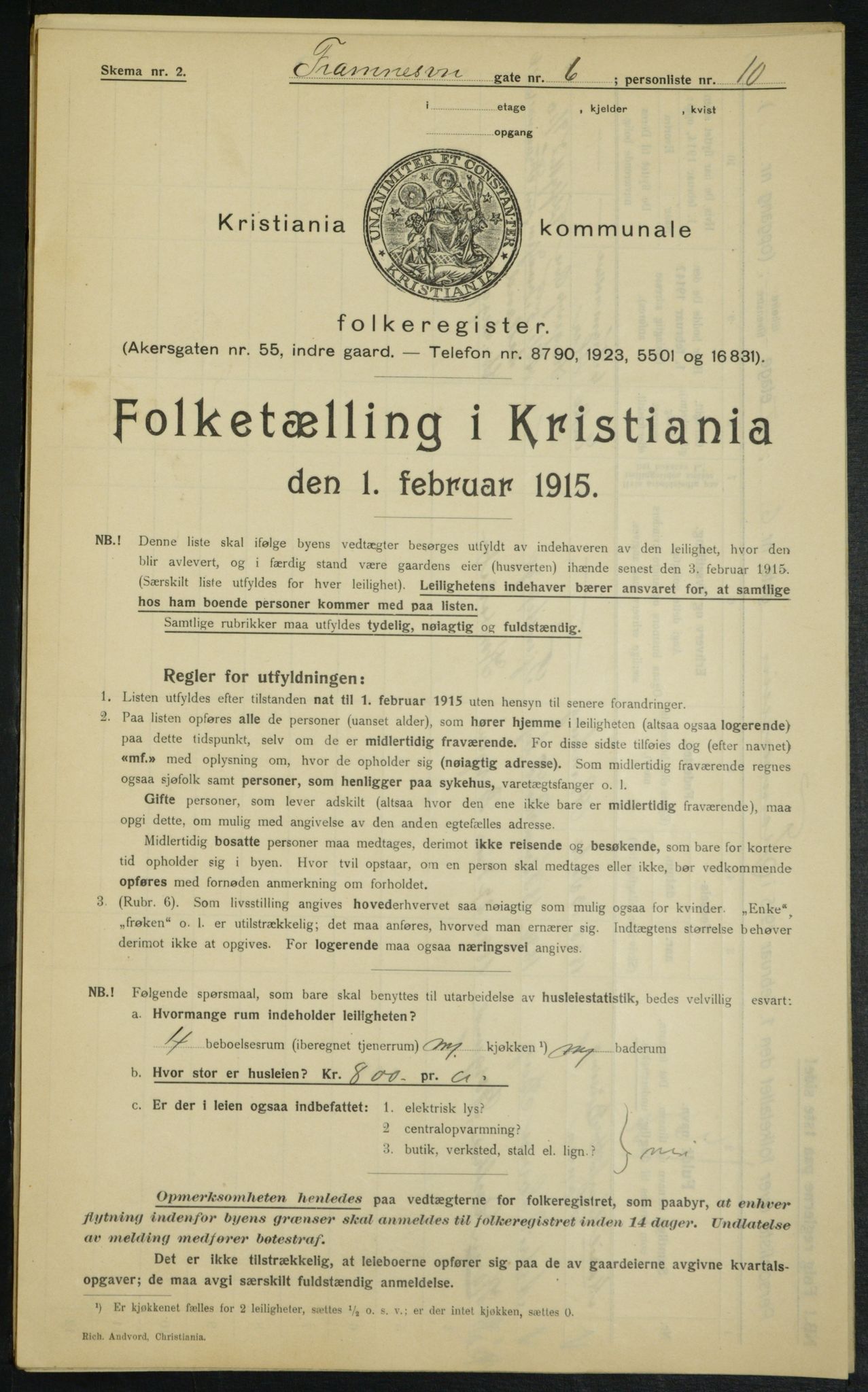 OBA, Municipal Census 1915 for Kristiania, 1915, p. 24933