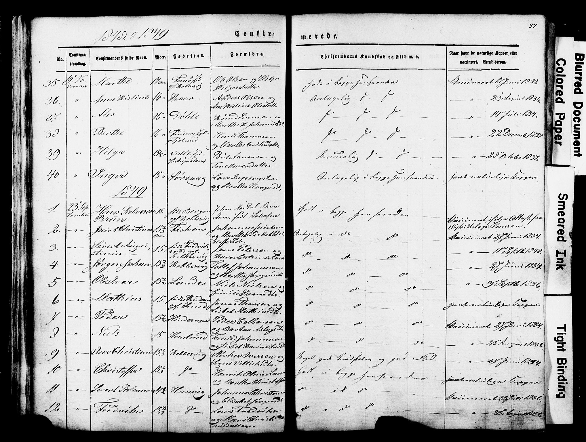 Avaldsnes sokneprestkontor, AV/SAST-A -101851/H/Ha/Haa/L0007: Parish register (official) no. A 7, 1841-1853, p. 37