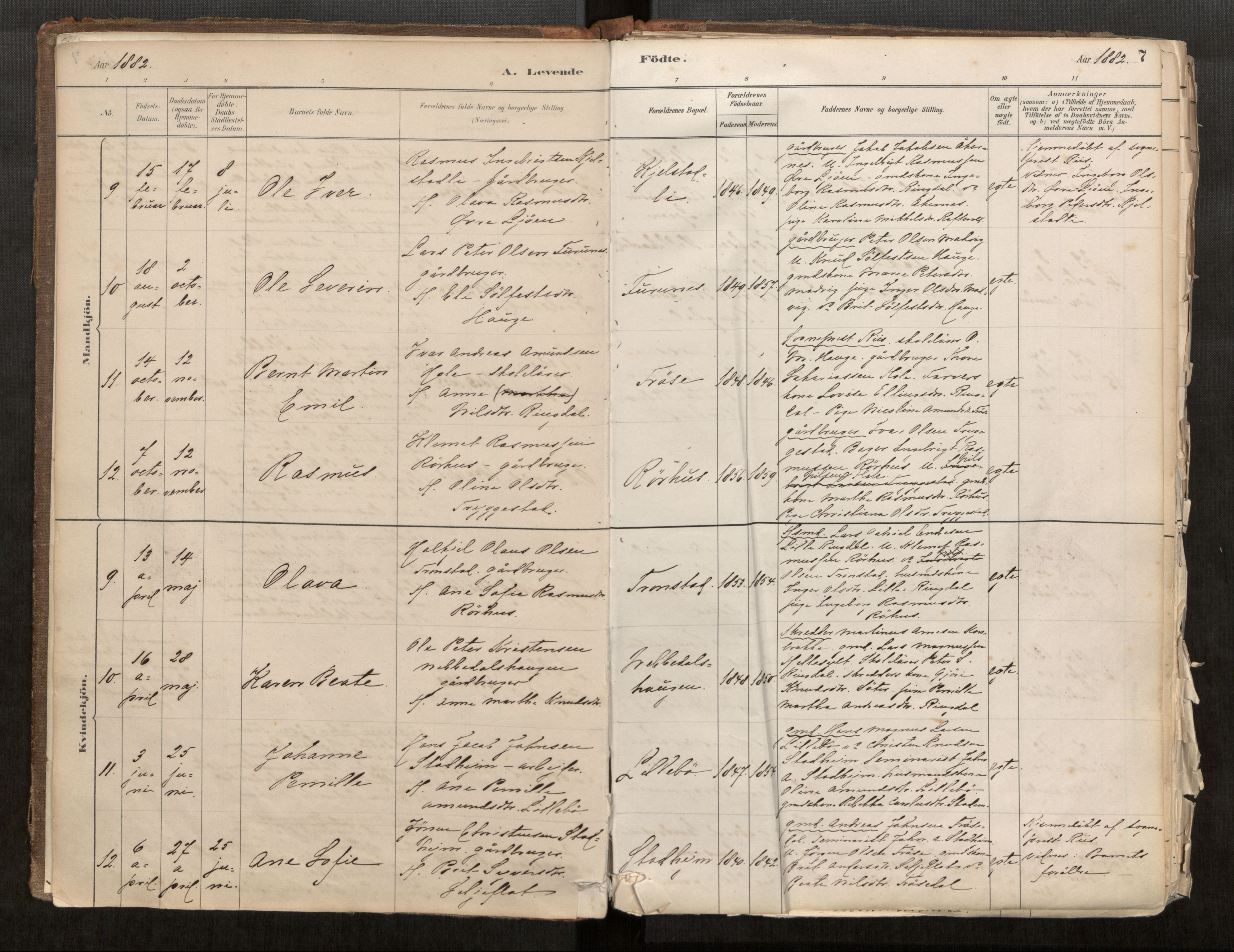 Sunnylven sokneprestkontor, AV/SAT-A-1007: Parish register (official) no. 517A08, 1882-1939, p. 7