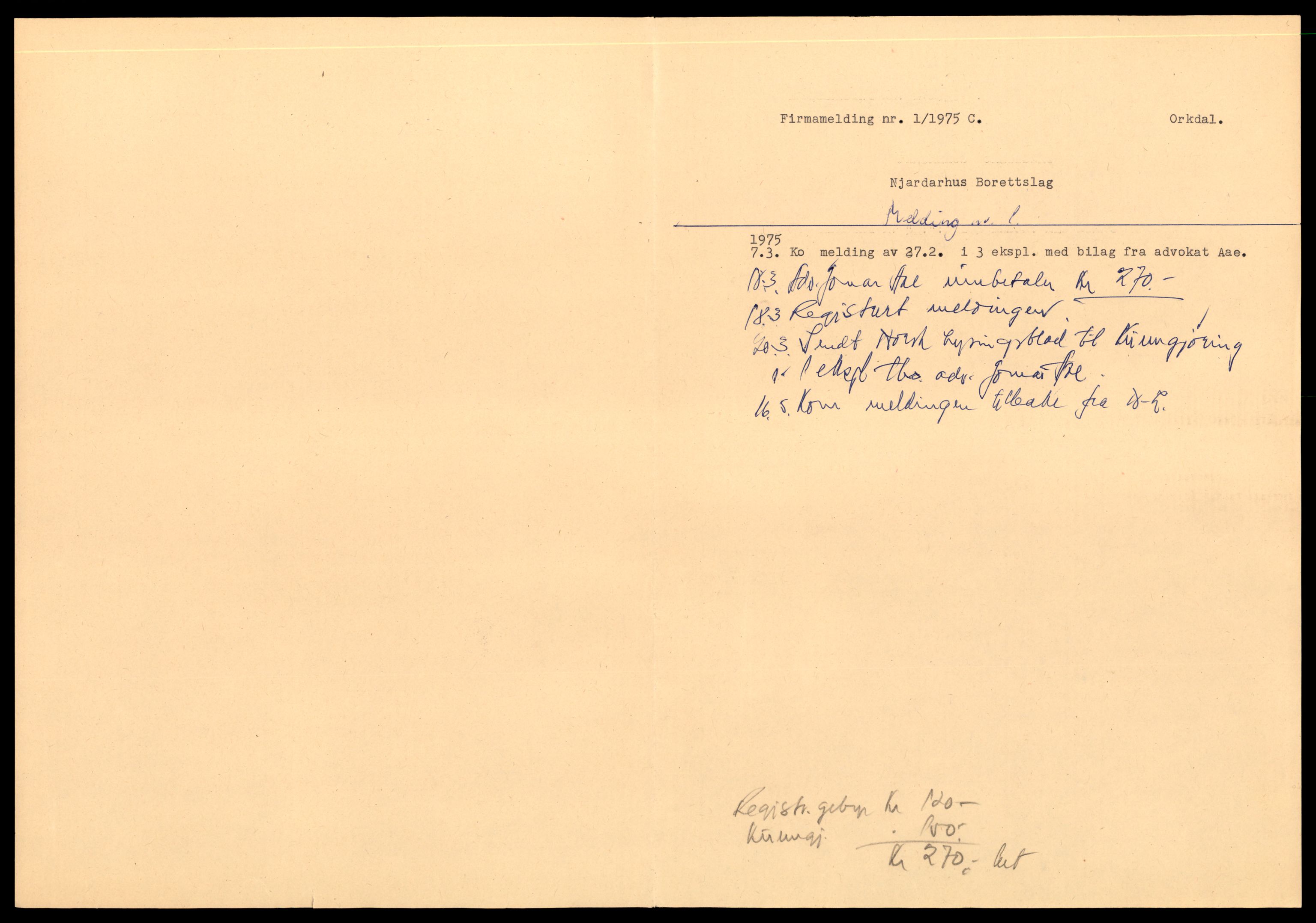 Orkdal sorenskriveri, SAT/A-4169/2/J/Jd/Jdc/L0016: Andelslag, N - O, 1911-1986, p. 1