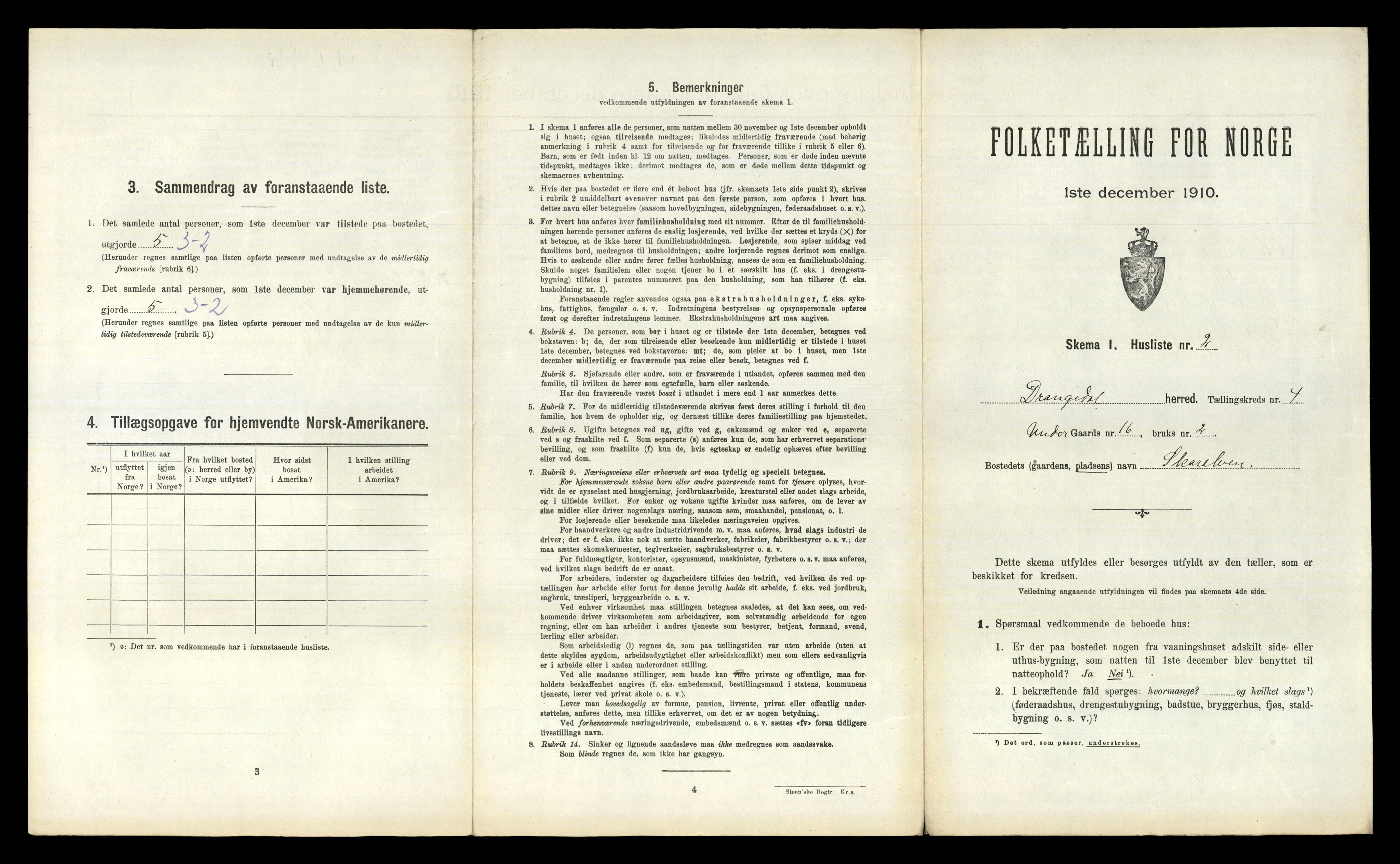 RA, 1910 census for Drangedal, 1910, p. 361