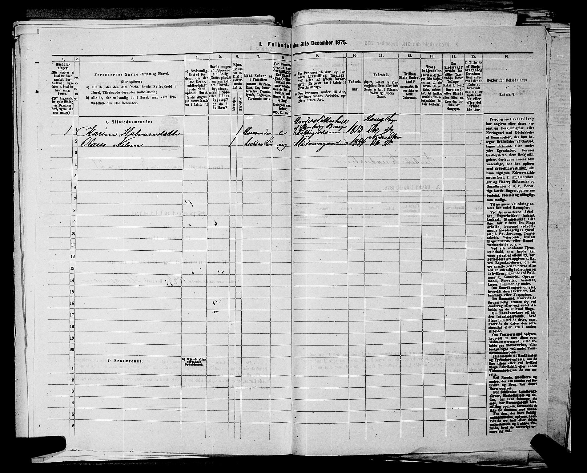 SAKO, 1875 census for 0624P Eiker, 1875, p. 718