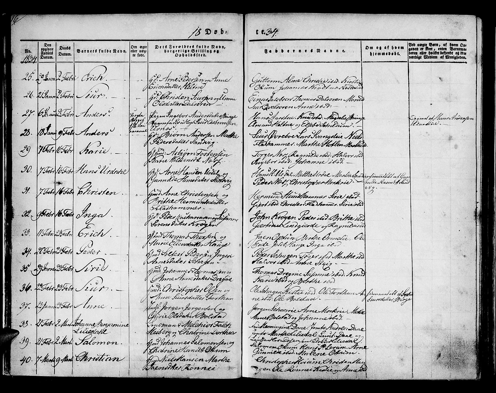 Luster sokneprestembete, AV/SAB-A-81101/H/Haa/Haaa/L0005: Parish register (official) no. A 5, 1831-1841, p. 16