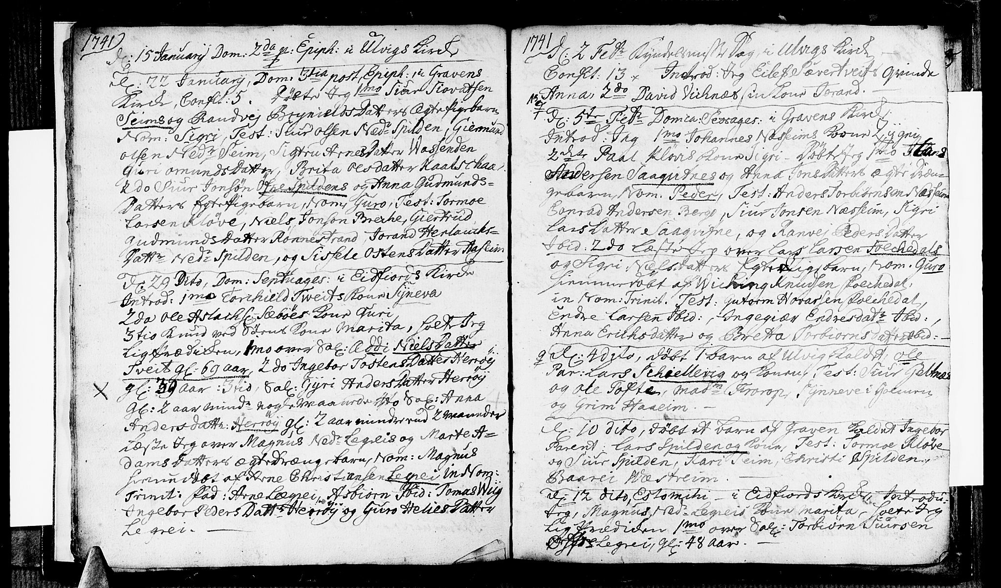 Ulvik sokneprestembete, AV/SAB-A-78801/H/Haa: Parish register (official) no. A 5, 1740-1743, p. 7