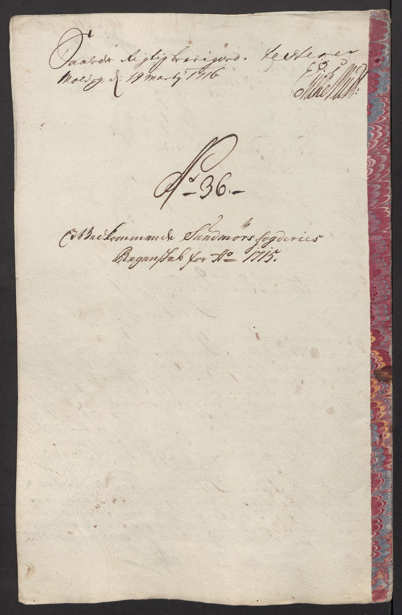 Rentekammeret inntil 1814, Reviderte regnskaper, Fogderegnskap, AV/RA-EA-4092/R54/L3567: Fogderegnskap Sunnmøre, 1715, p. 239