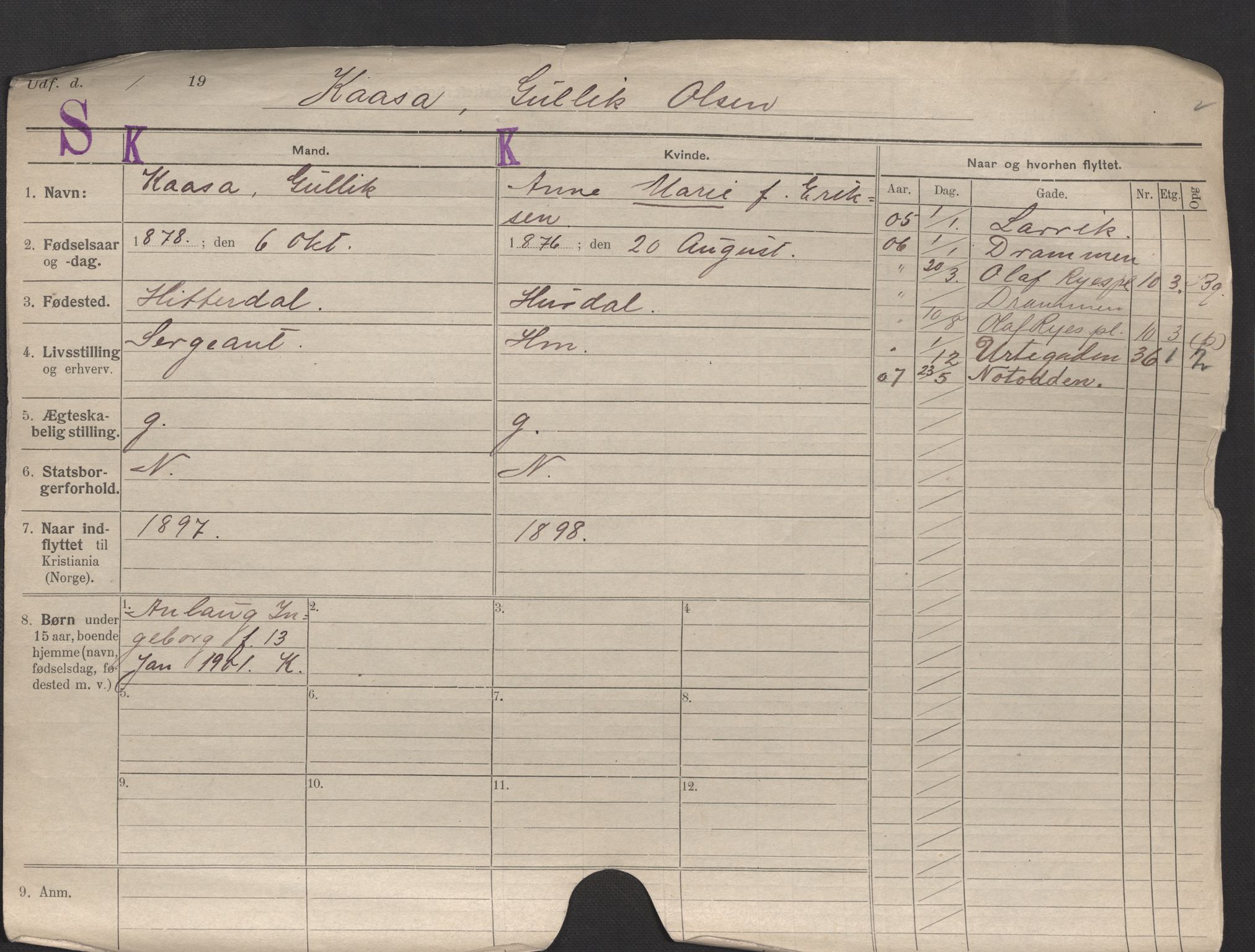 Oslo folkeregister, Registerkort, AV/SAO-A-11715/F/Fa/Fac/L0006: Menn, 1906-1914, p. 4a