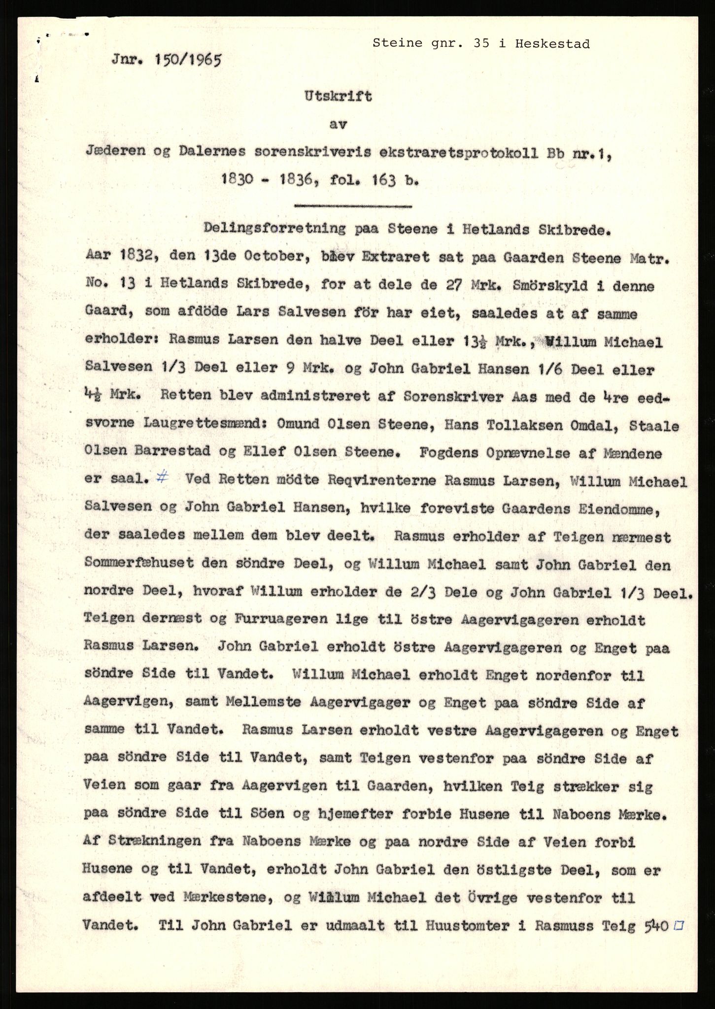 Statsarkivet i Stavanger, AV/SAST-A-101971/03/Y/Yj/L0080: Avskrifter sortert etter gårdsnavn: Stave - Stokke, 1750-1930, p. 290