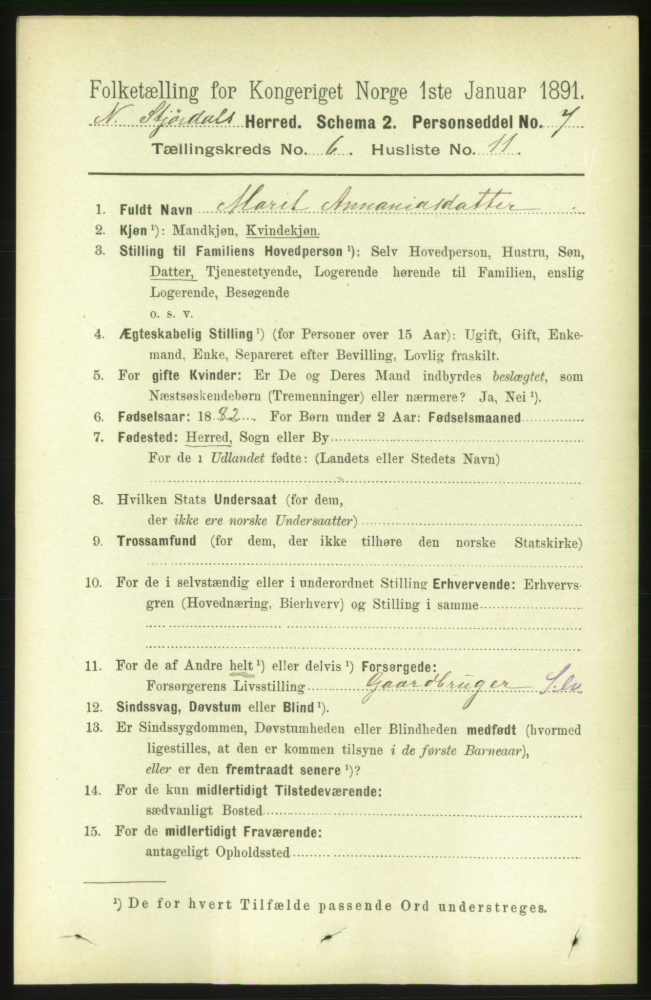 RA, 1891 census for 1714 Nedre Stjørdal, 1891, p. 2643