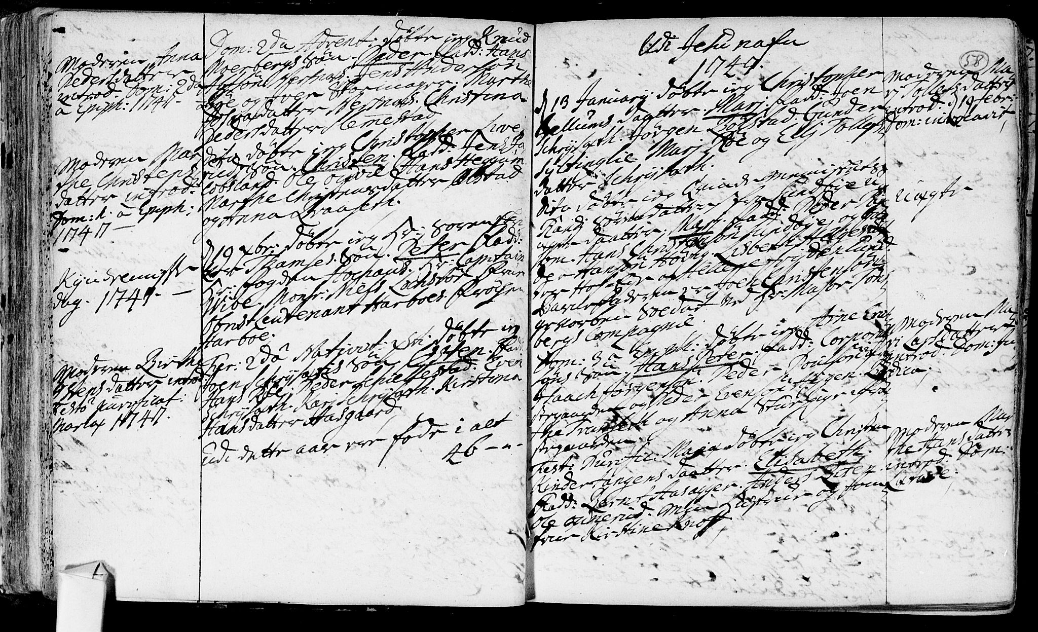 Røyken kirkebøker, SAKO/A-241/F/Fa/L0002: Parish register (official) no. 2, 1731-1782, p. 58