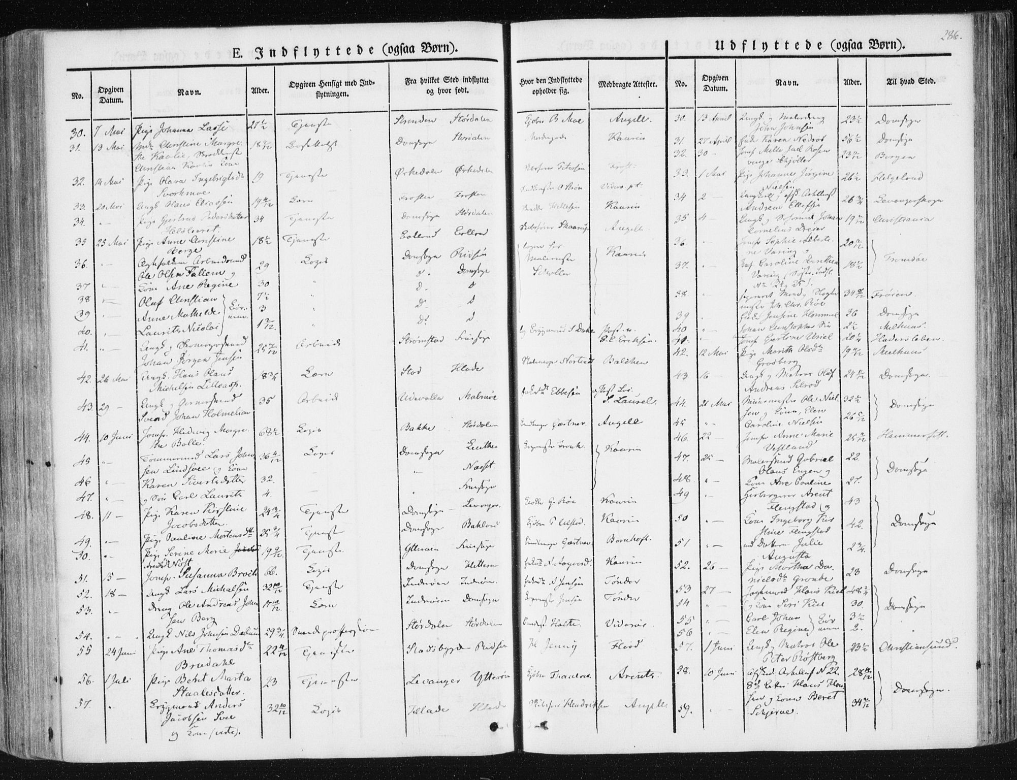 Ministerialprotokoller, klokkerbøker og fødselsregistre - Sør-Trøndelag, SAT/A-1456/602/L0110: Parish register (official) no. 602A08, 1840-1854, p. 286