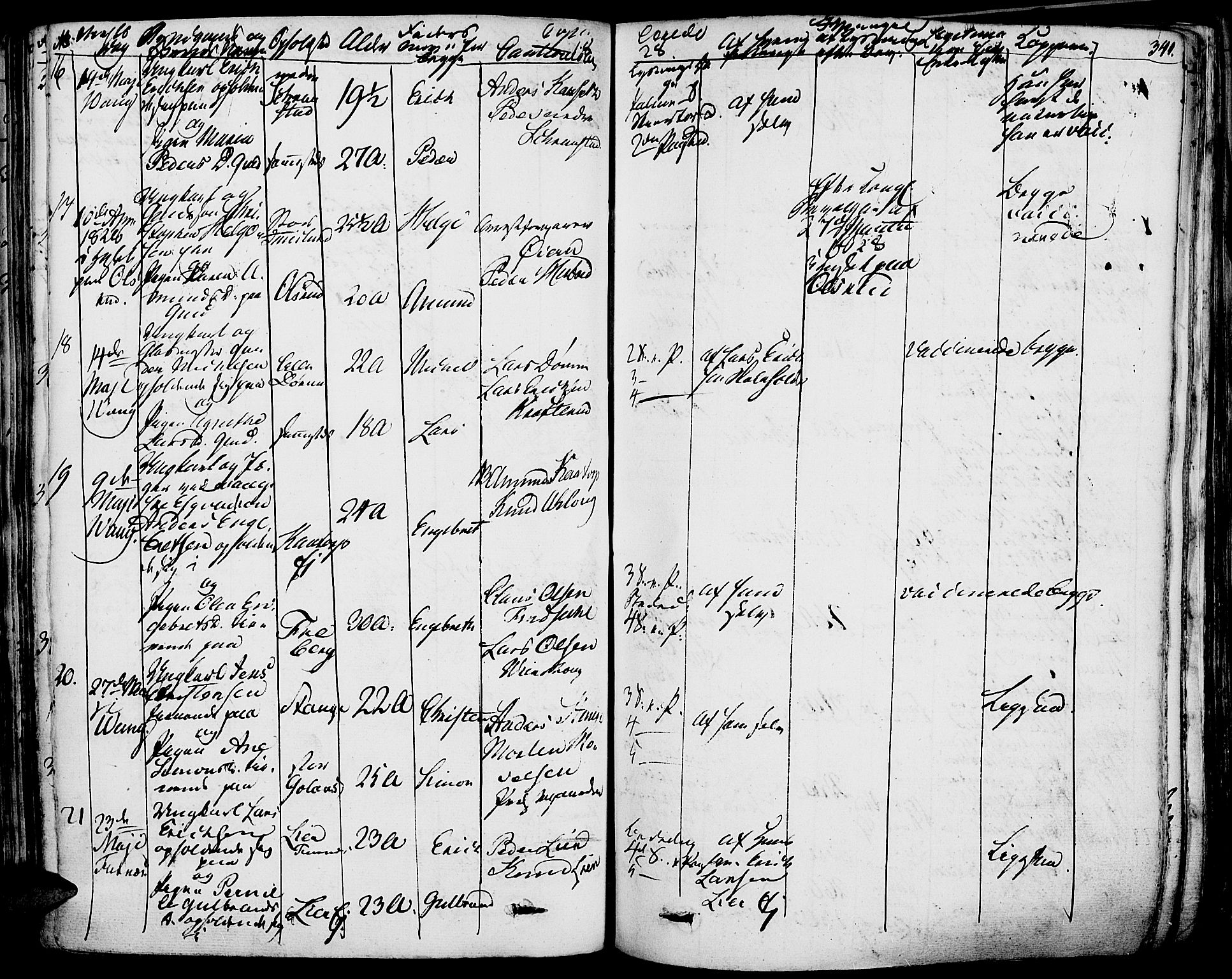 Vang prestekontor, Hedmark, AV/SAH-PREST-008/H/Ha/Haa/L0009: Parish register (official) no. 9, 1826-1841, p. 341