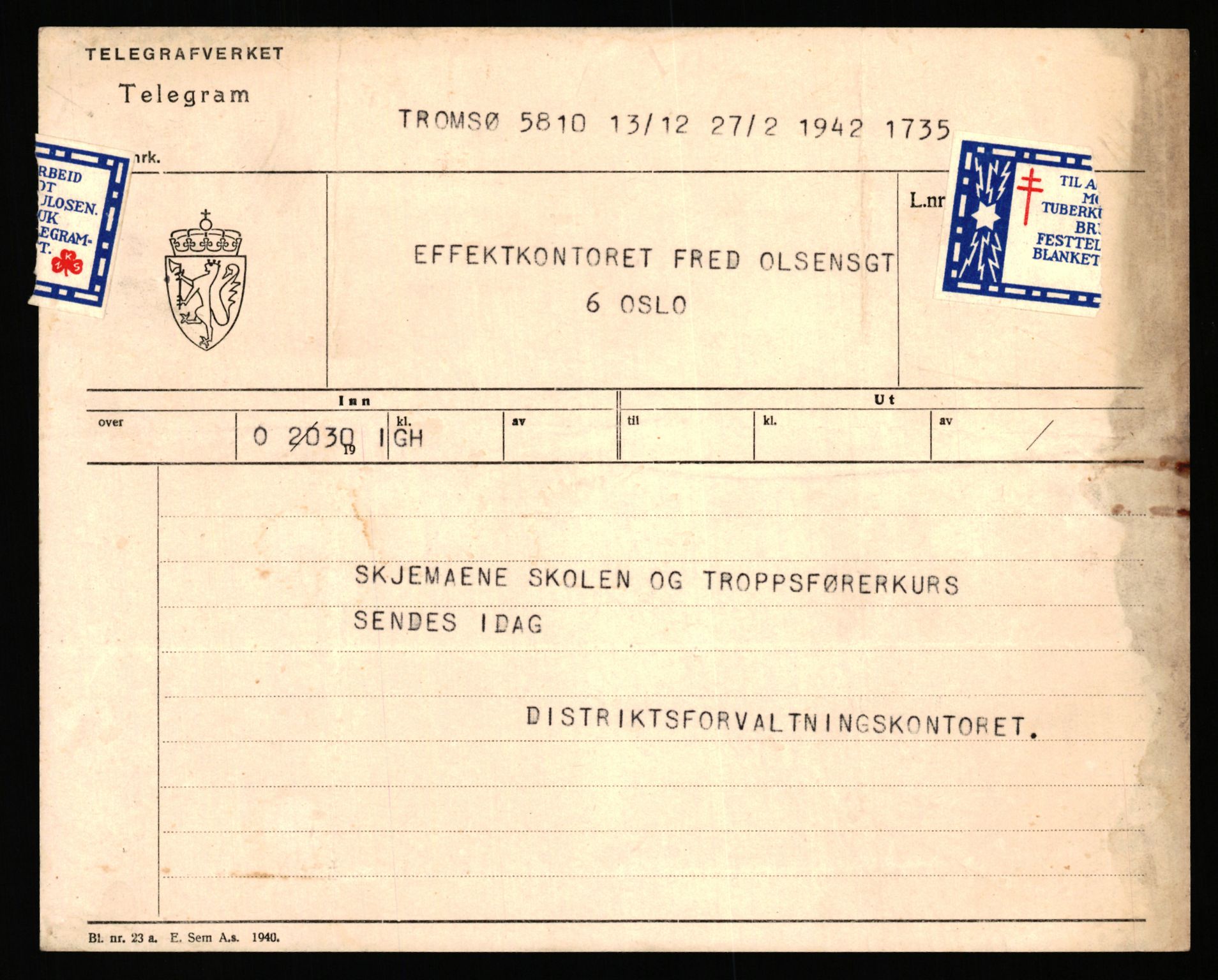 Justisdepartementet, Oppgjørsavdelingen, AV/RA-S-1056/G/Gb/L0095: Spesiallister m.v., 1940-1943, p. 971