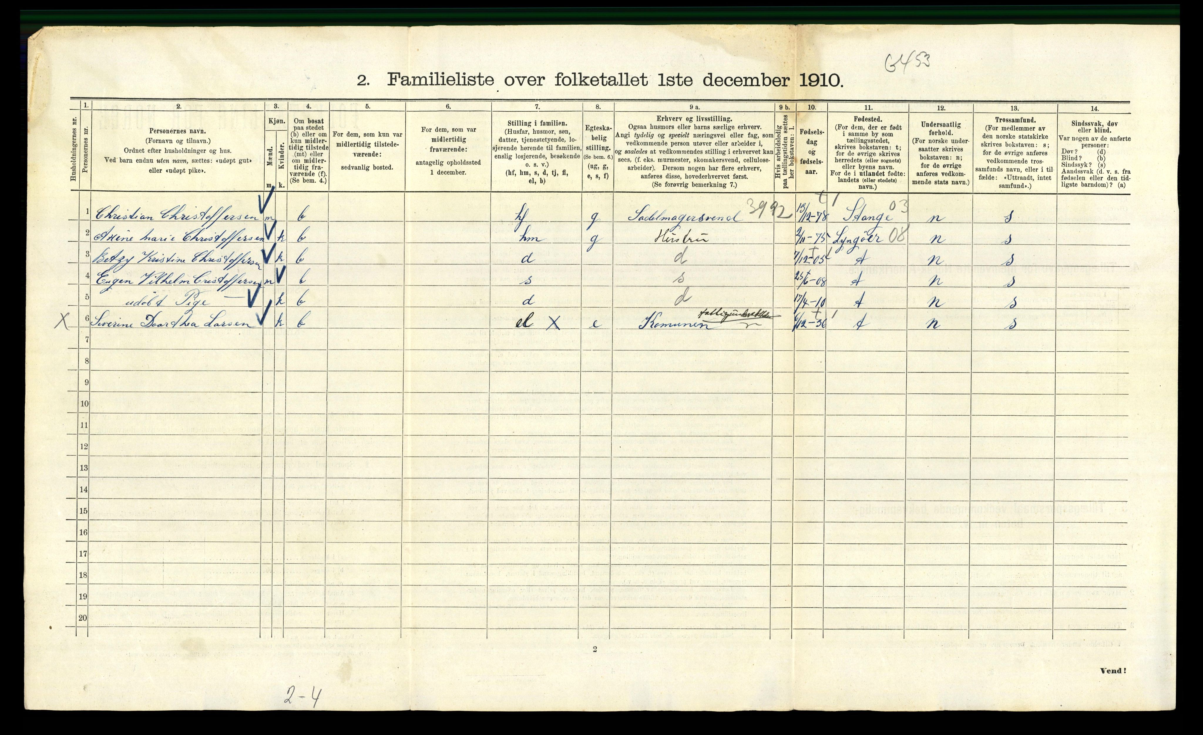 RA, 1910 census for Kristiania, 1910, p. 89116