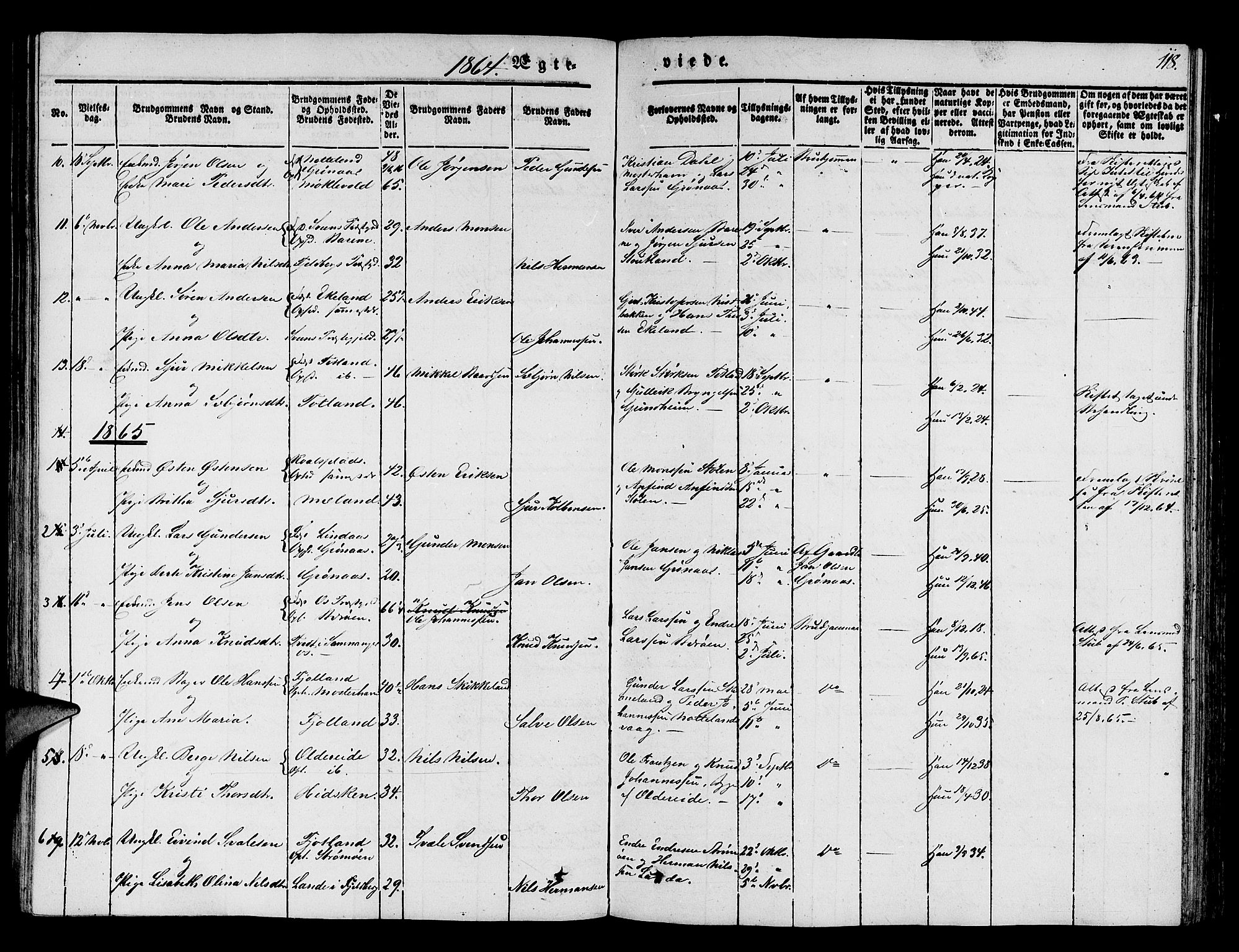 Finnås sokneprestembete, SAB/A-99925/H/Ha/Hab/Haba/L0001: Parish register (copy) no. A 1, 1851-1873, p. 118