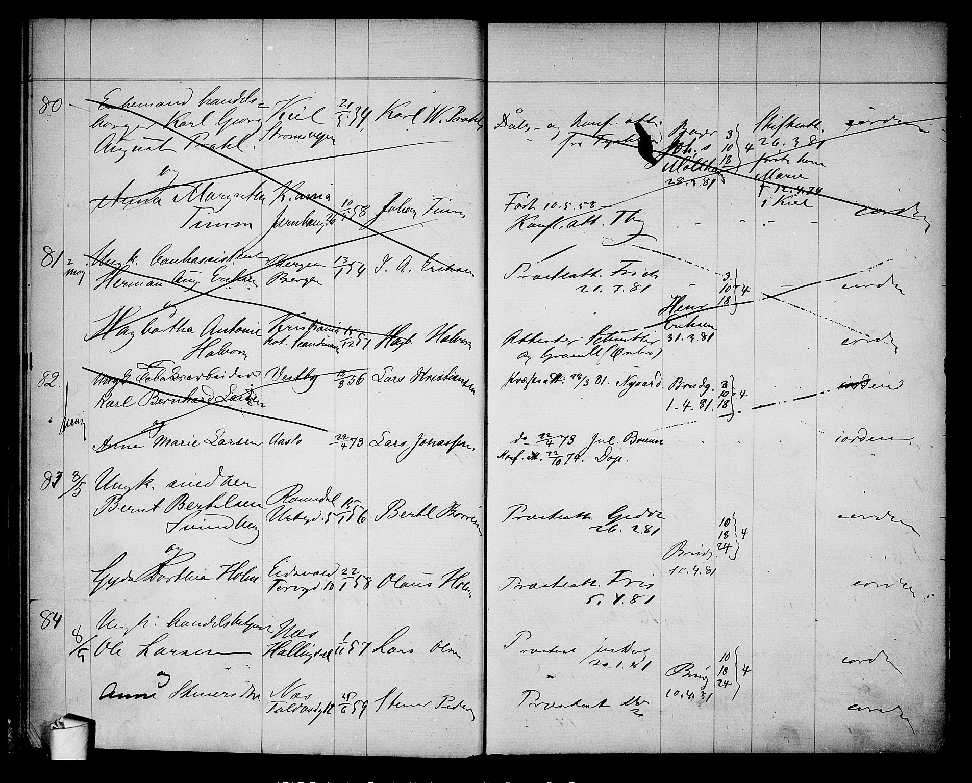 Oslo domkirke Kirkebøker, SAO/A-10752/H/Ha/L0003: Banns register no. 3, 1870-1888