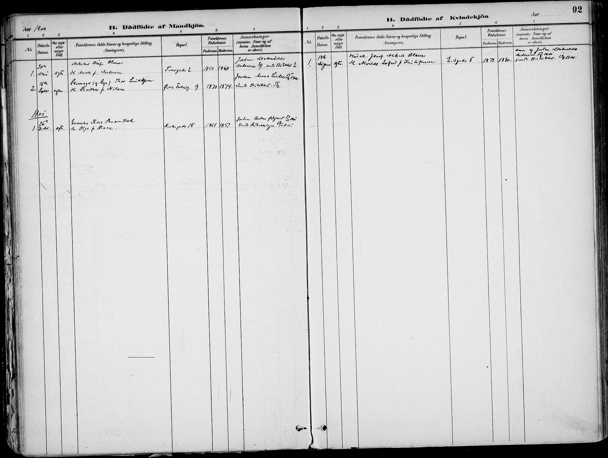 Larvik kirkebøker, AV/SAKO-A-352/F/Fb/L0004: Parish register (official) no. II 4, 1884-1902, p. 92