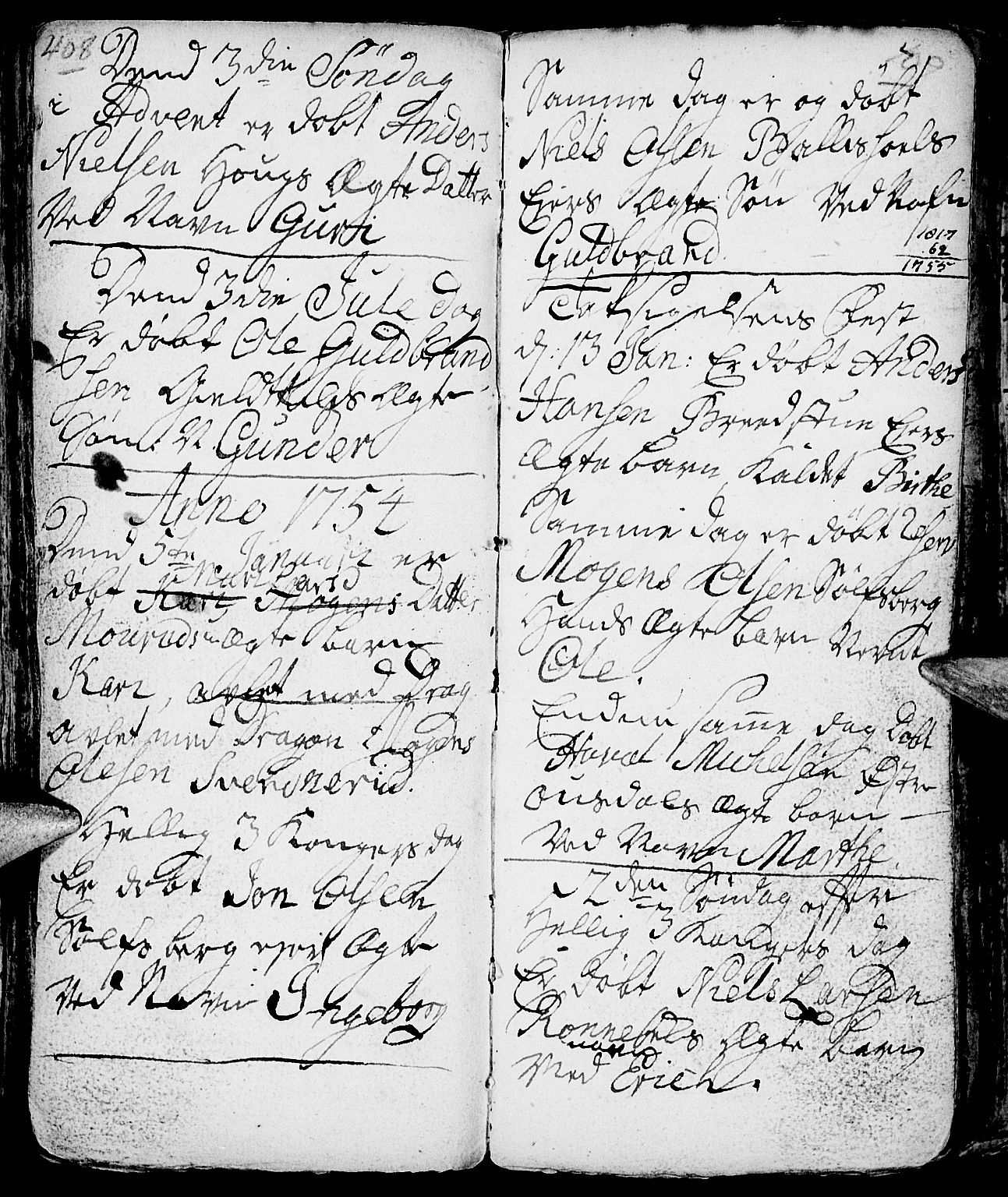 Nes prestekontor, Hedmark, AV/SAH-PREST-020/L/La/L0001: Parish register (copy) no. 1, 1663-1784, p. 408-409