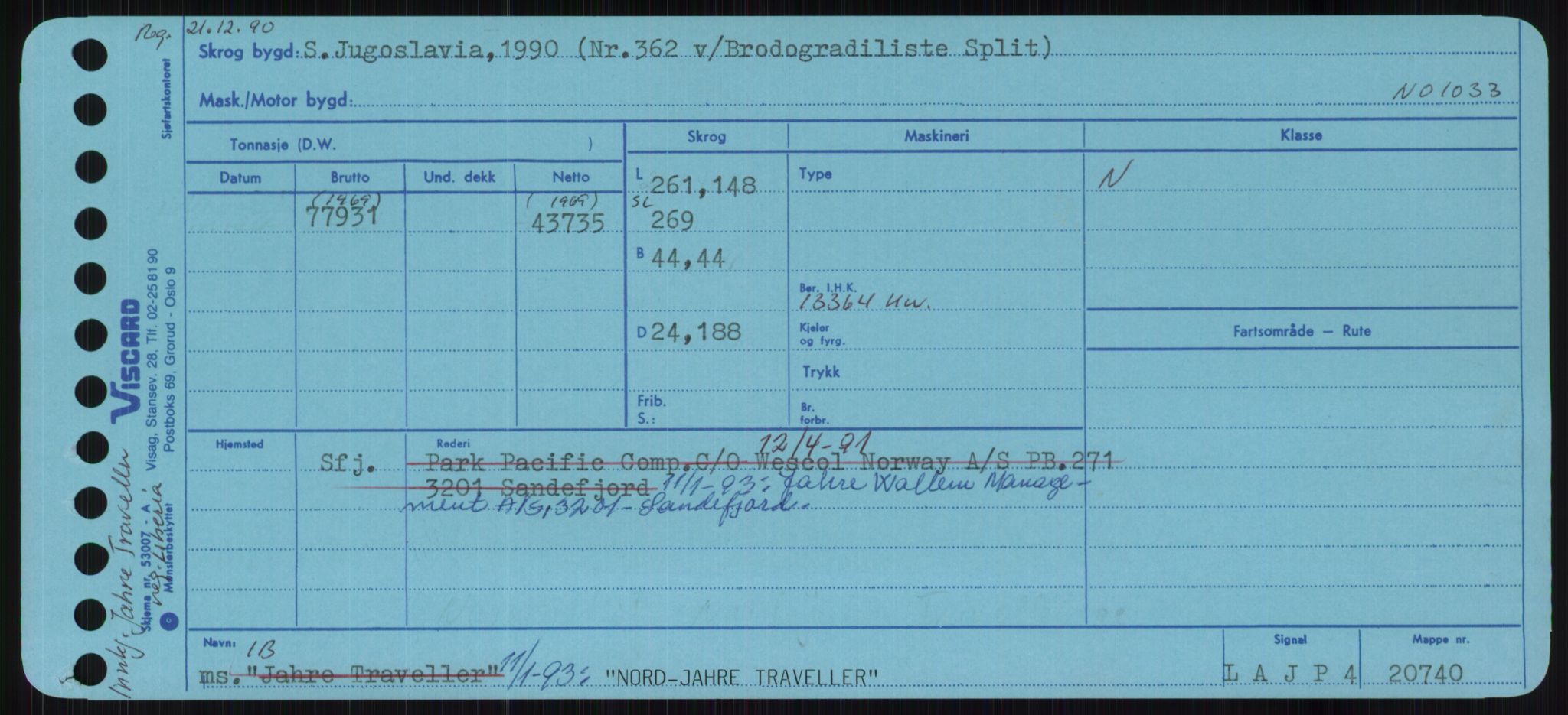 Sjøfartsdirektoratet med forløpere, Skipsmålingen, RA/S-1627/H/Ha/L0004/0001: Fartøy, Mas-R / Fartøy, Mas-Odd, p. 587