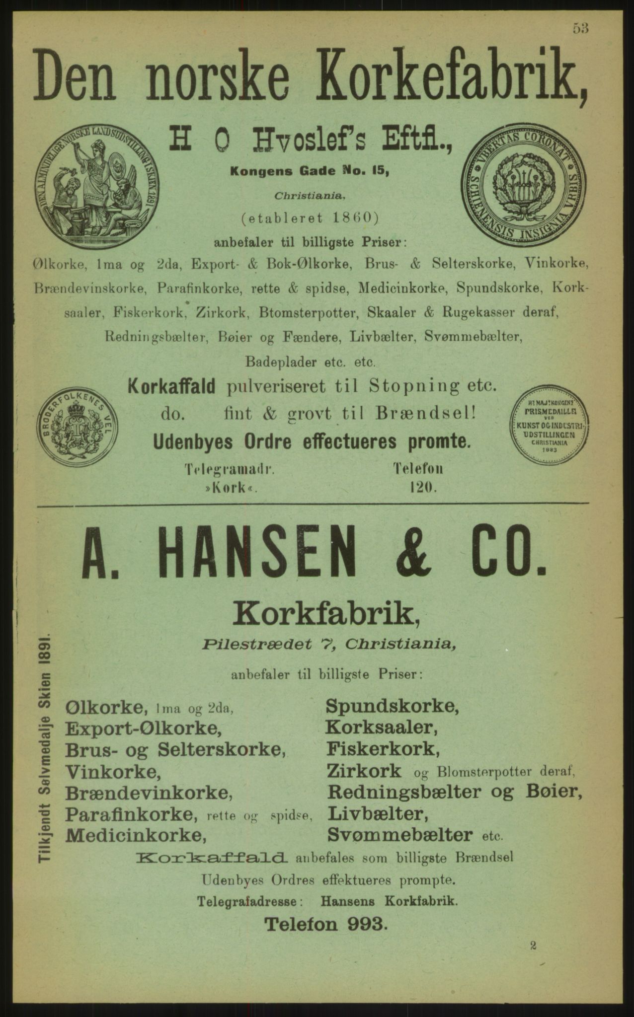 Kristiania/Oslo adressebok, PUBL/-, 1897, p. 53