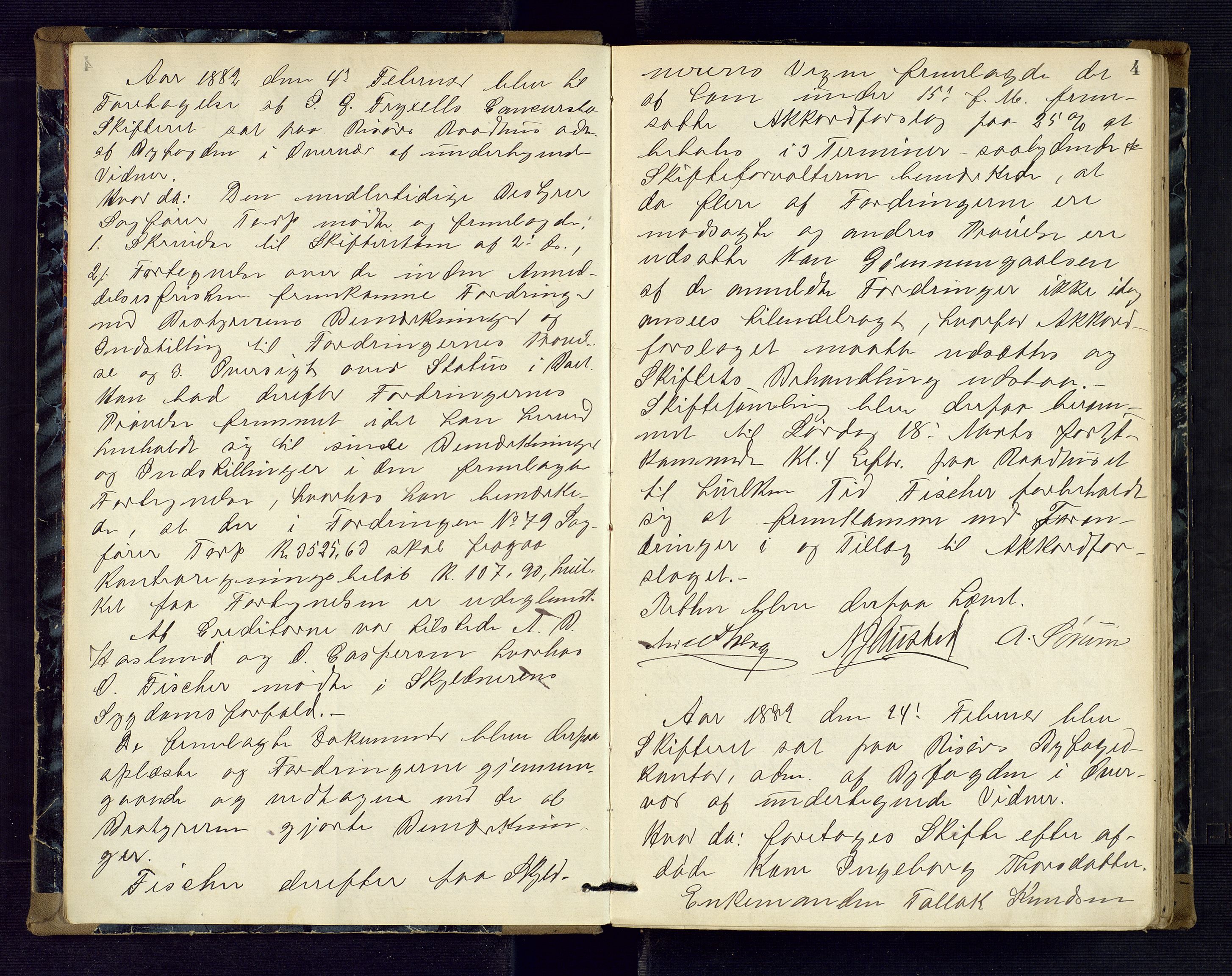 Risør byfogd, AV/SAK-1222-0005/H/Hc/L0004: Skifteprotokoll nr. 3B, 1882-1886, p. 4