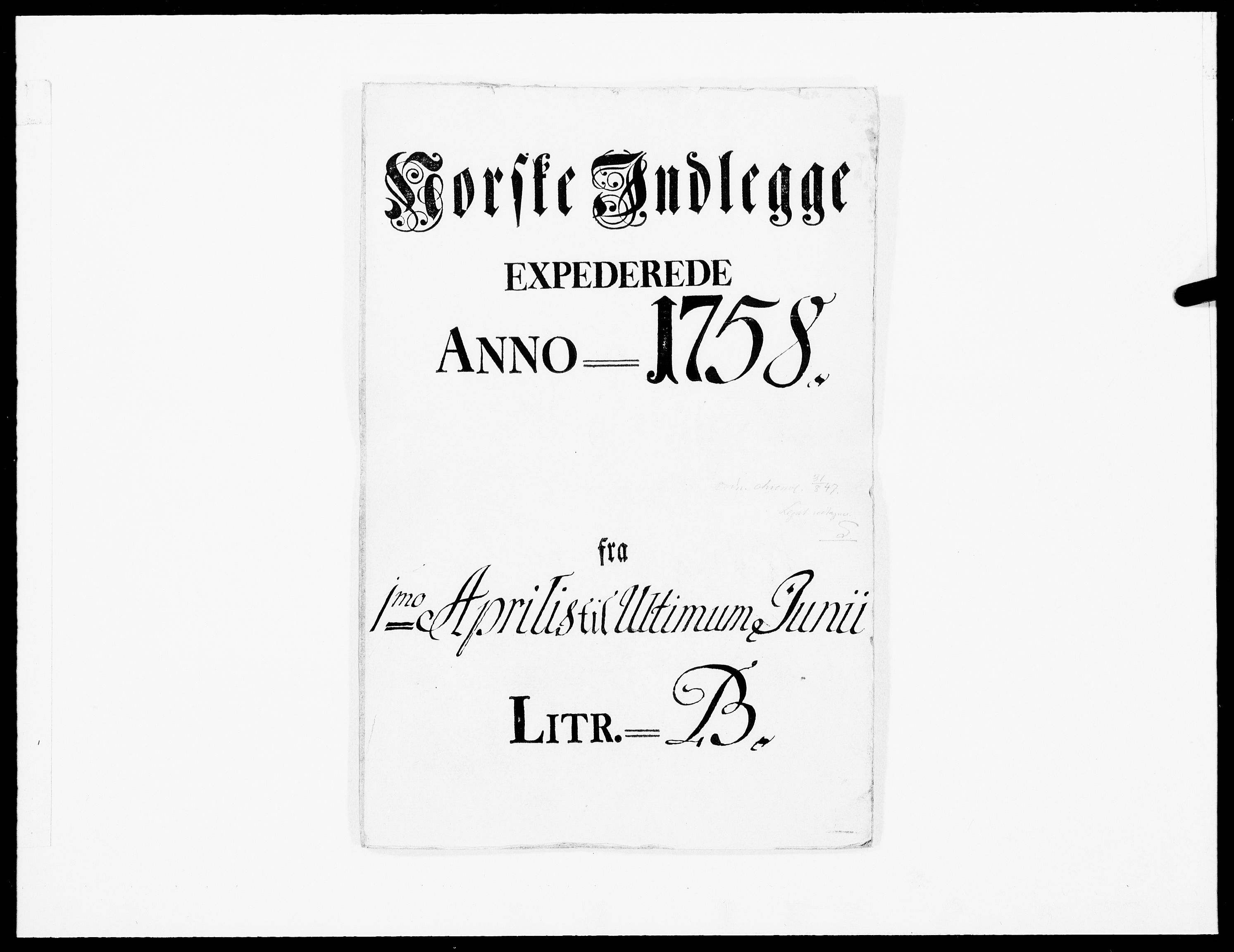 Danske Kanselli 1572-1799, RA/EA-3023/F/Fc/Fcc/Fcca/L0175: Norske innlegg 1572-1799, 1758, p. 177