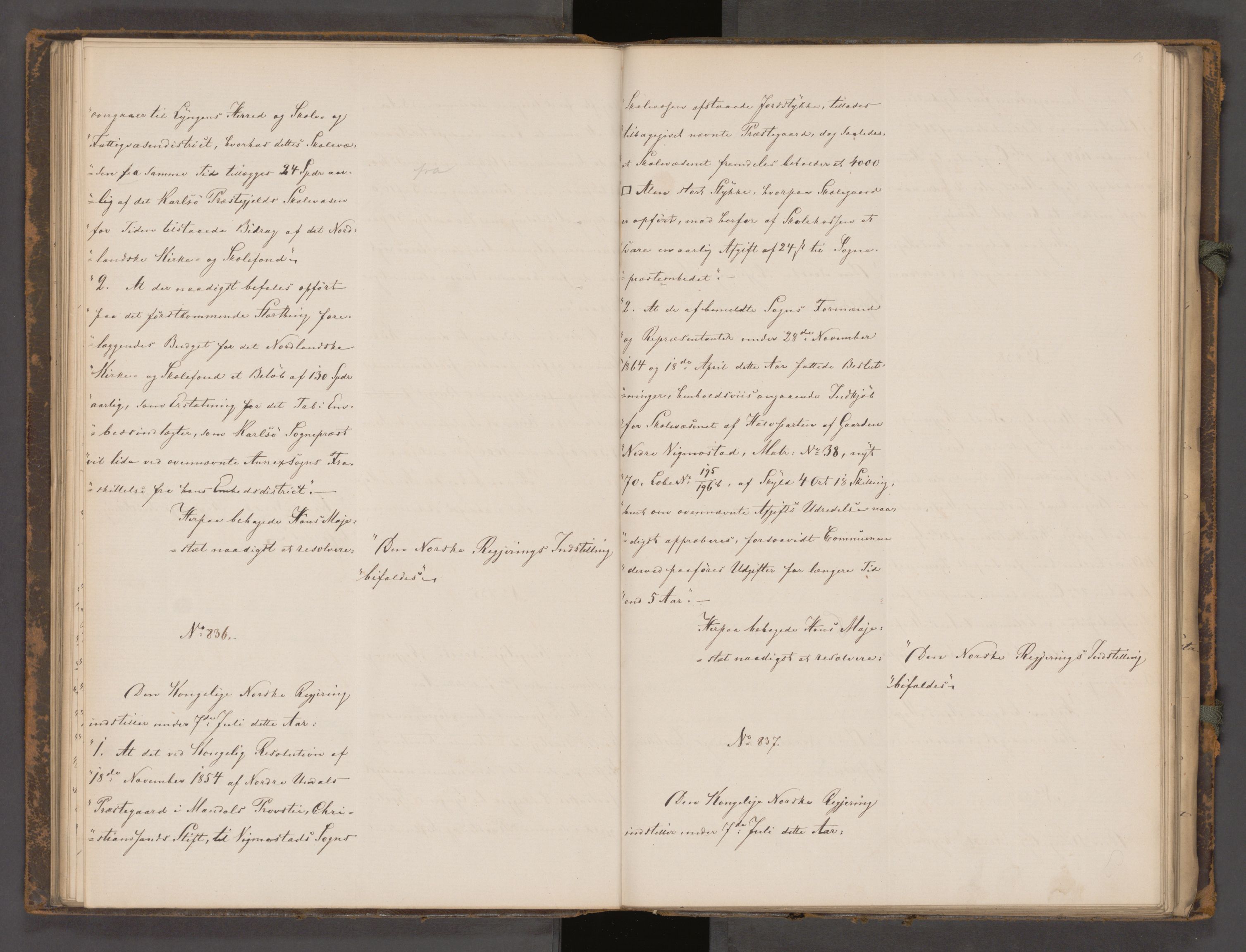 Statsrådssekretariatet, AV/RA-S-1001/A/Ab/L0104: Kgl. res. nr. 724-1001b, 2. halvår, 1865