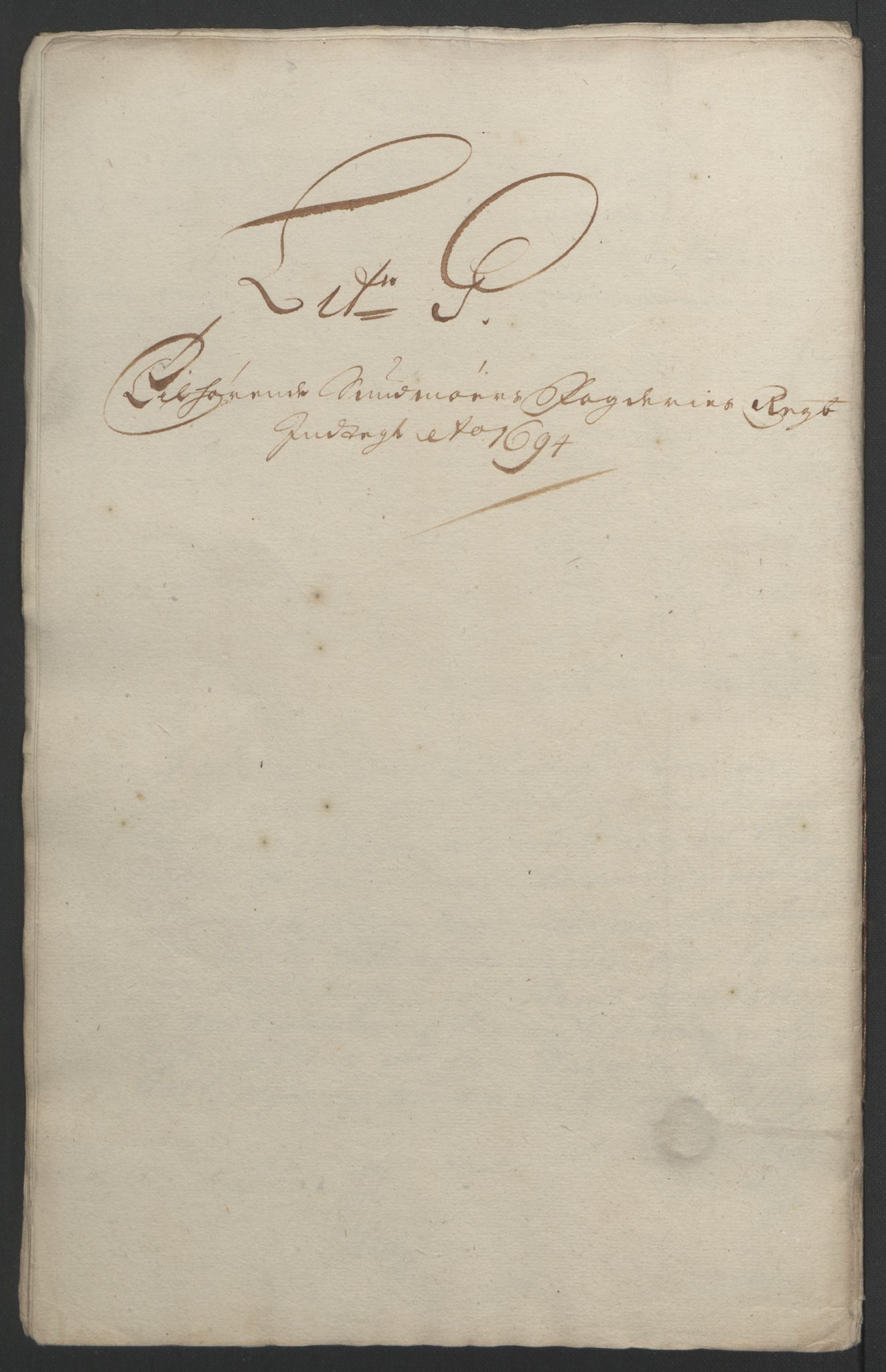 Rentekammeret inntil 1814, Reviderte regnskaper, Fogderegnskap, AV/RA-EA-4092/R54/L3555: Fogderegnskap Sunnmøre, 1694-1695, p. 166