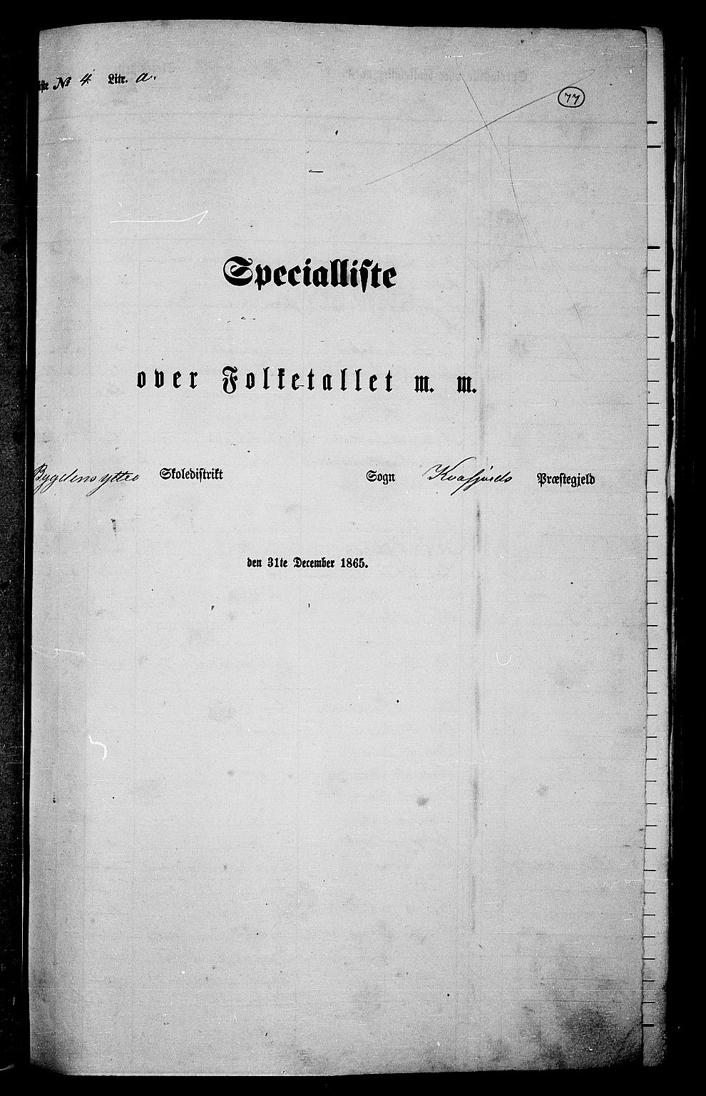 RA, 1865 census for Kvæfjord, 1865, p. 70