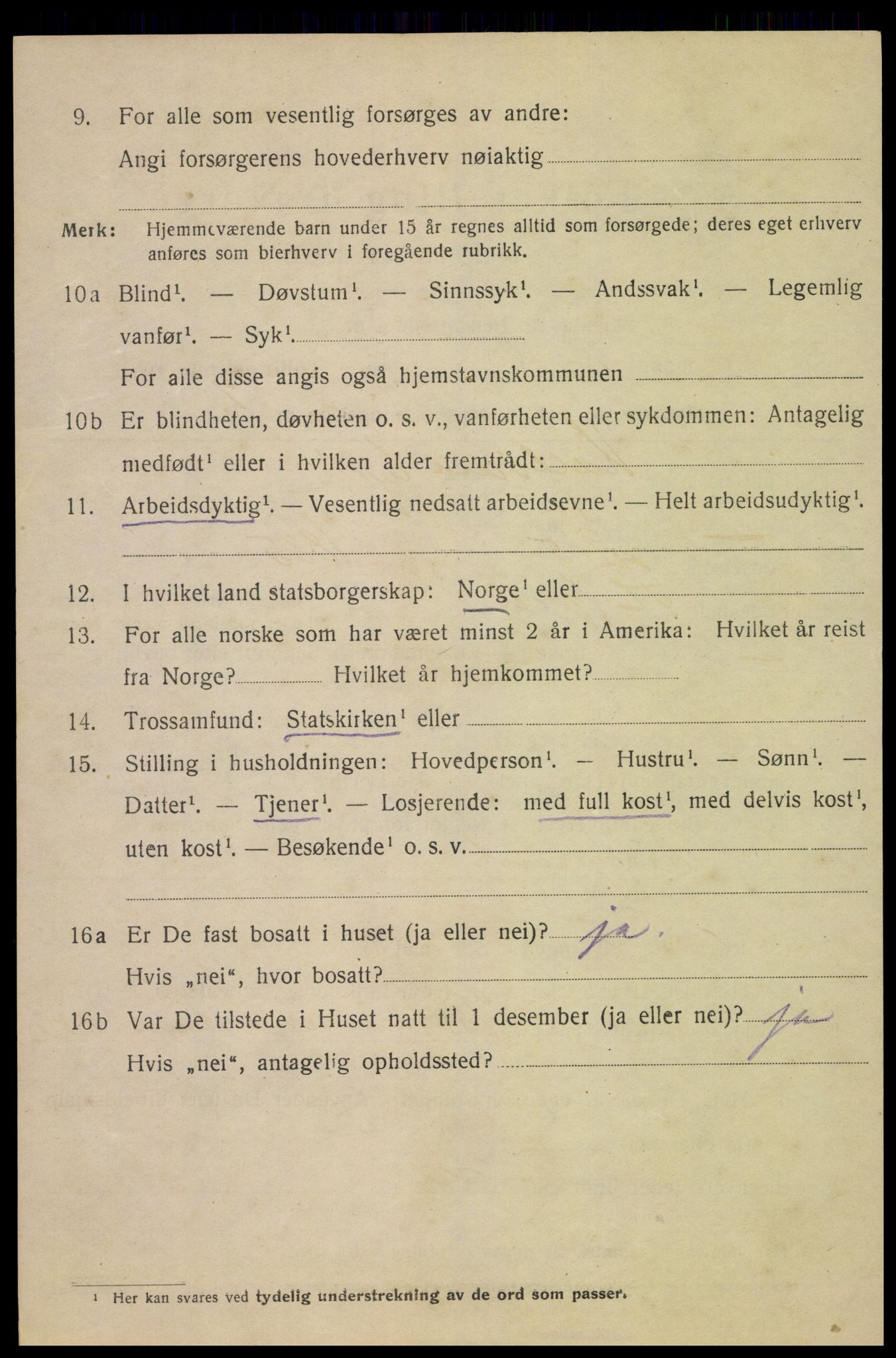 SAK, 1920 census for Flekkefjord, 1920, p. 5771