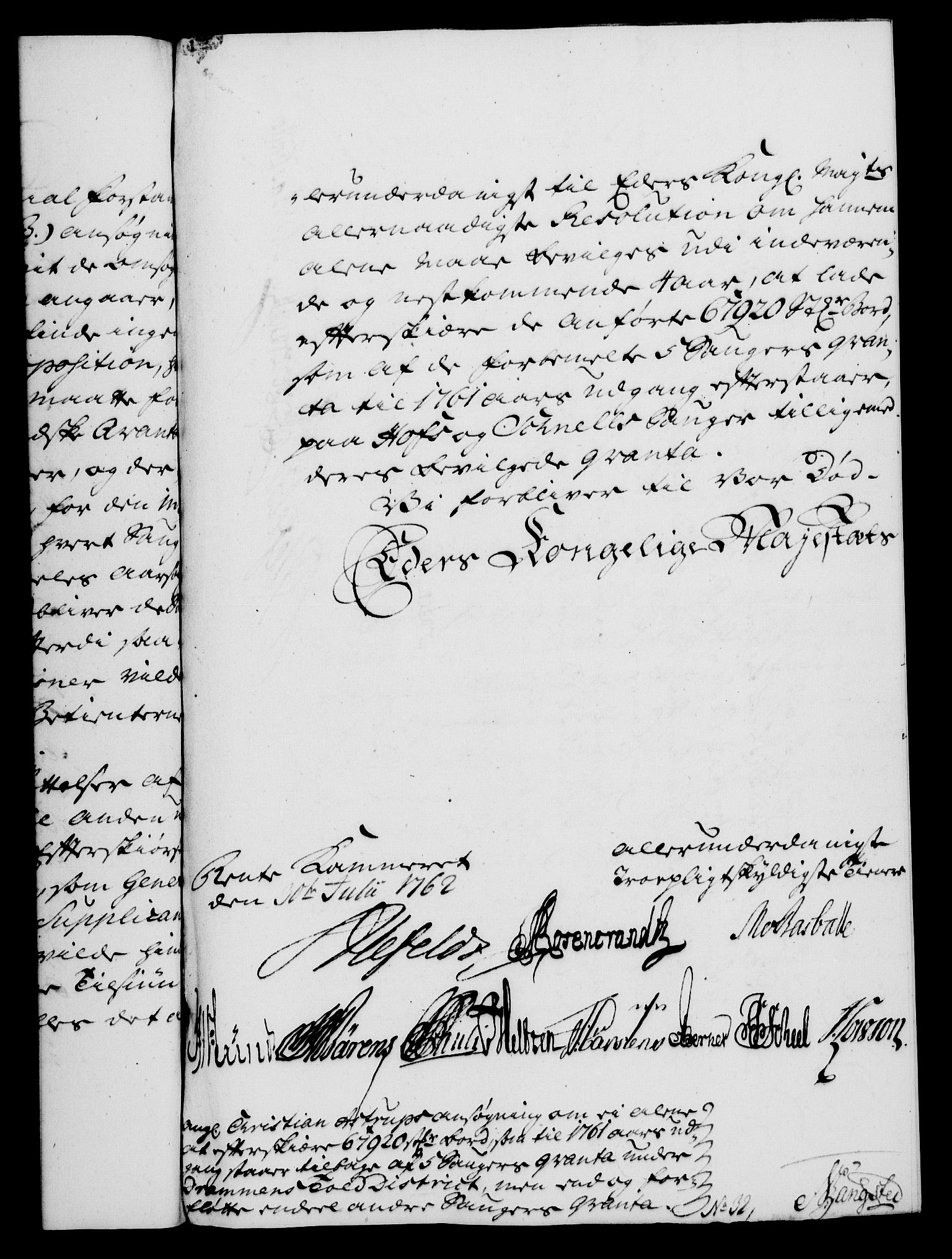 Rentekammeret, Kammerkanselliet, AV/RA-EA-3111/G/Gf/Gfa/L0044: Norsk relasjons- og resolusjonsprotokoll (merket RK 52.44), 1762, p. 342