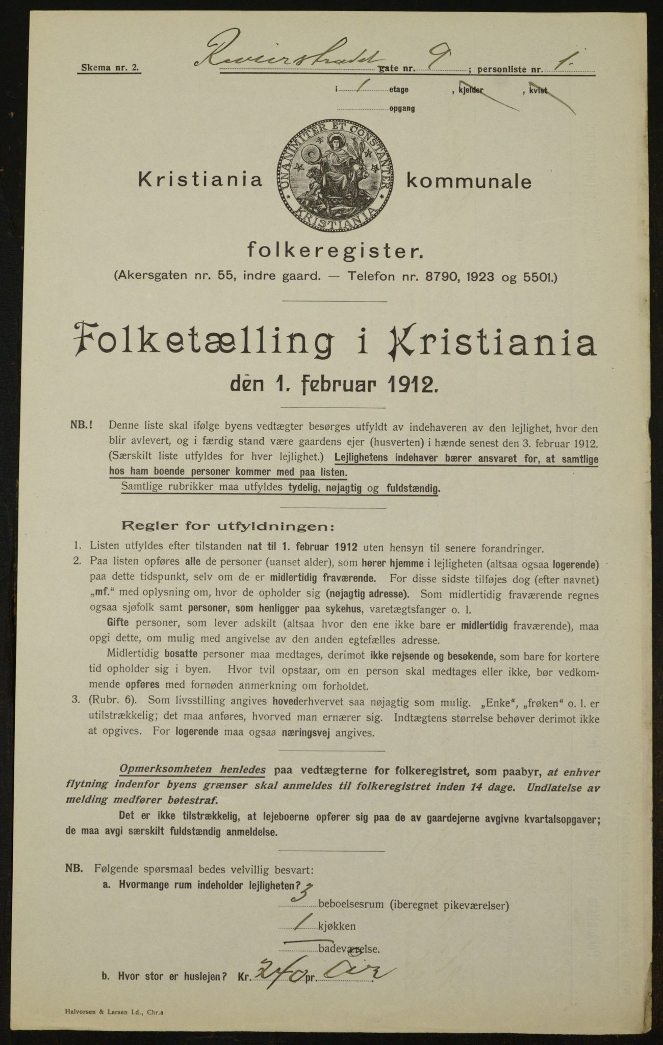OBA, Municipal Census 1912 for Kristiania, 1912, p. 83140
