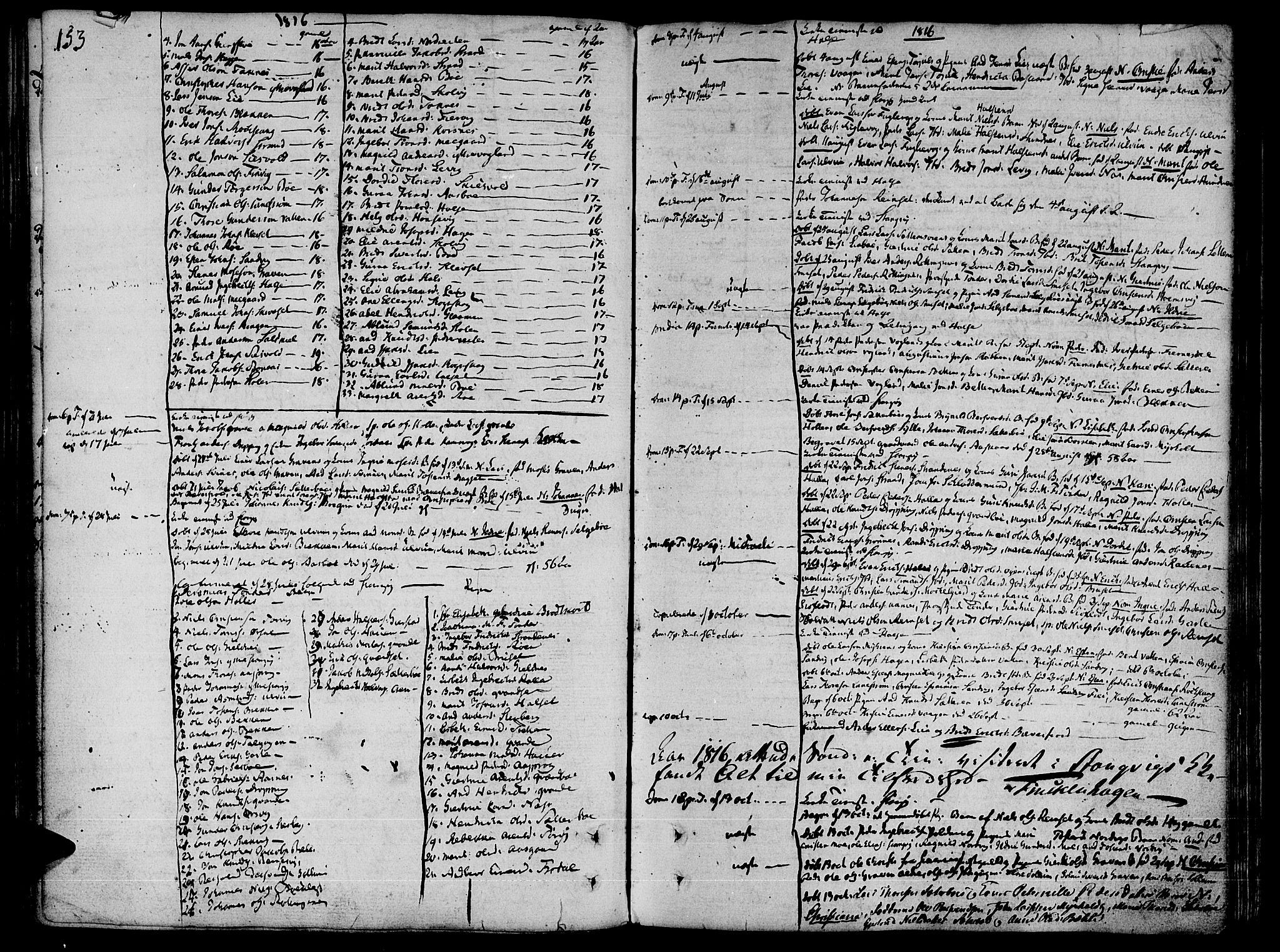 Ministerialprotokoller, klokkerbøker og fødselsregistre - Møre og Romsdal, AV/SAT-A-1454/592/L1022: Parish register (official) no. 592A01, 1784-1819, p. 153