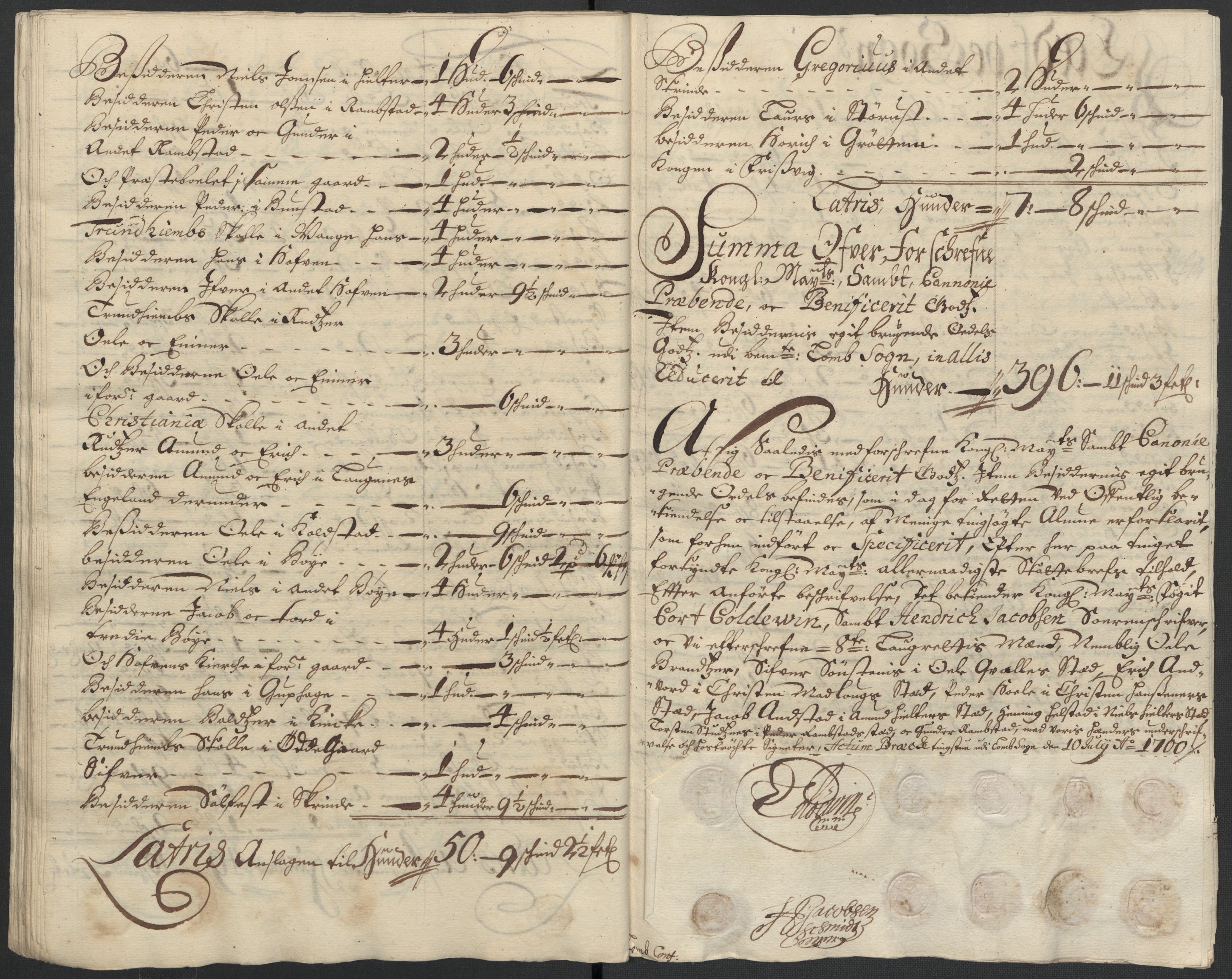 Rentekammeret inntil 1814, Reviderte regnskaper, Fogderegnskap, AV/RA-EA-4092/R17/L1173: Fogderegnskap Gudbrandsdal, 1700, p. 189