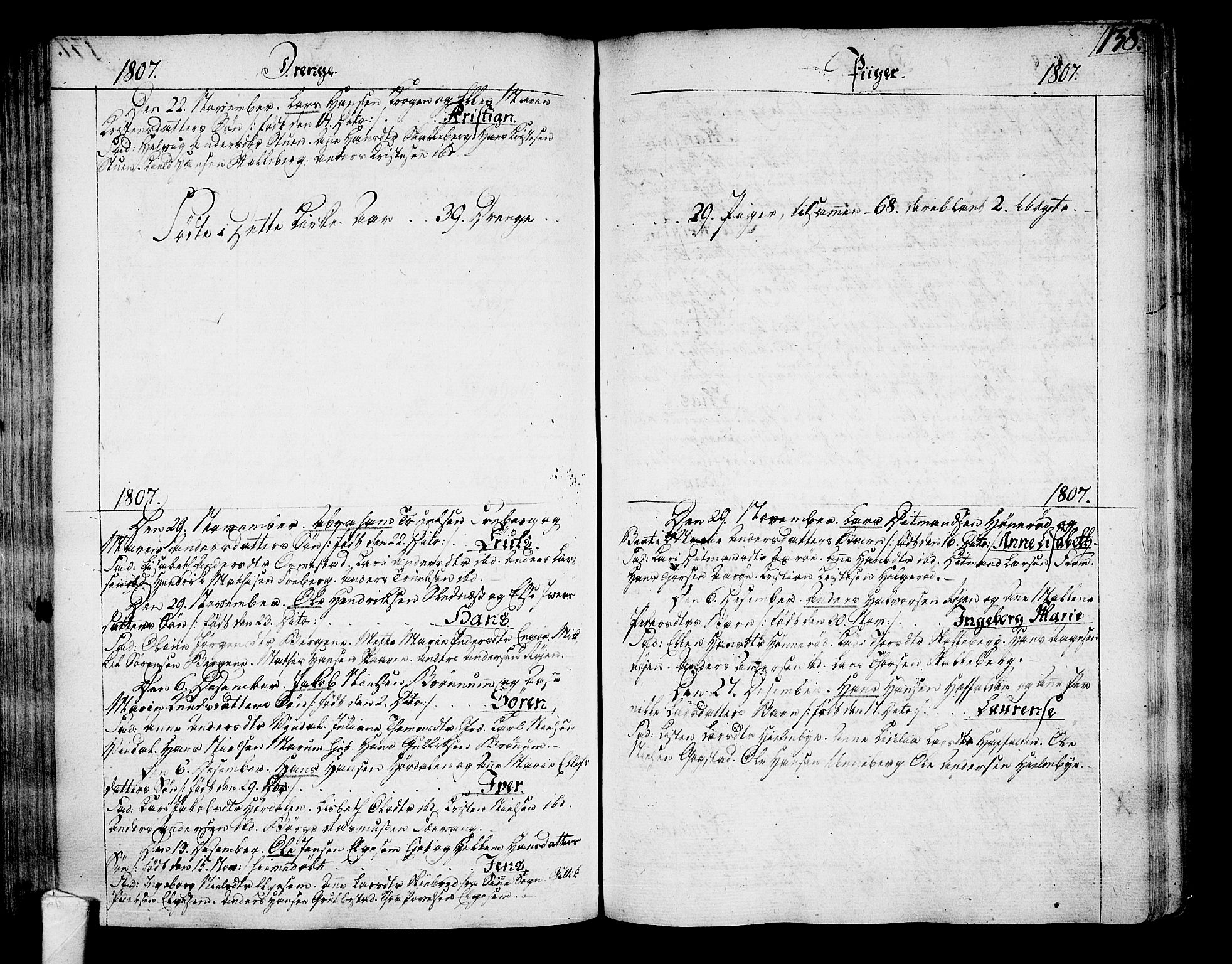 Sandar kirkebøker, SAKO/A-243/F/Fa/L0003: Parish register (official) no. 3, 1789-1814, p. 138