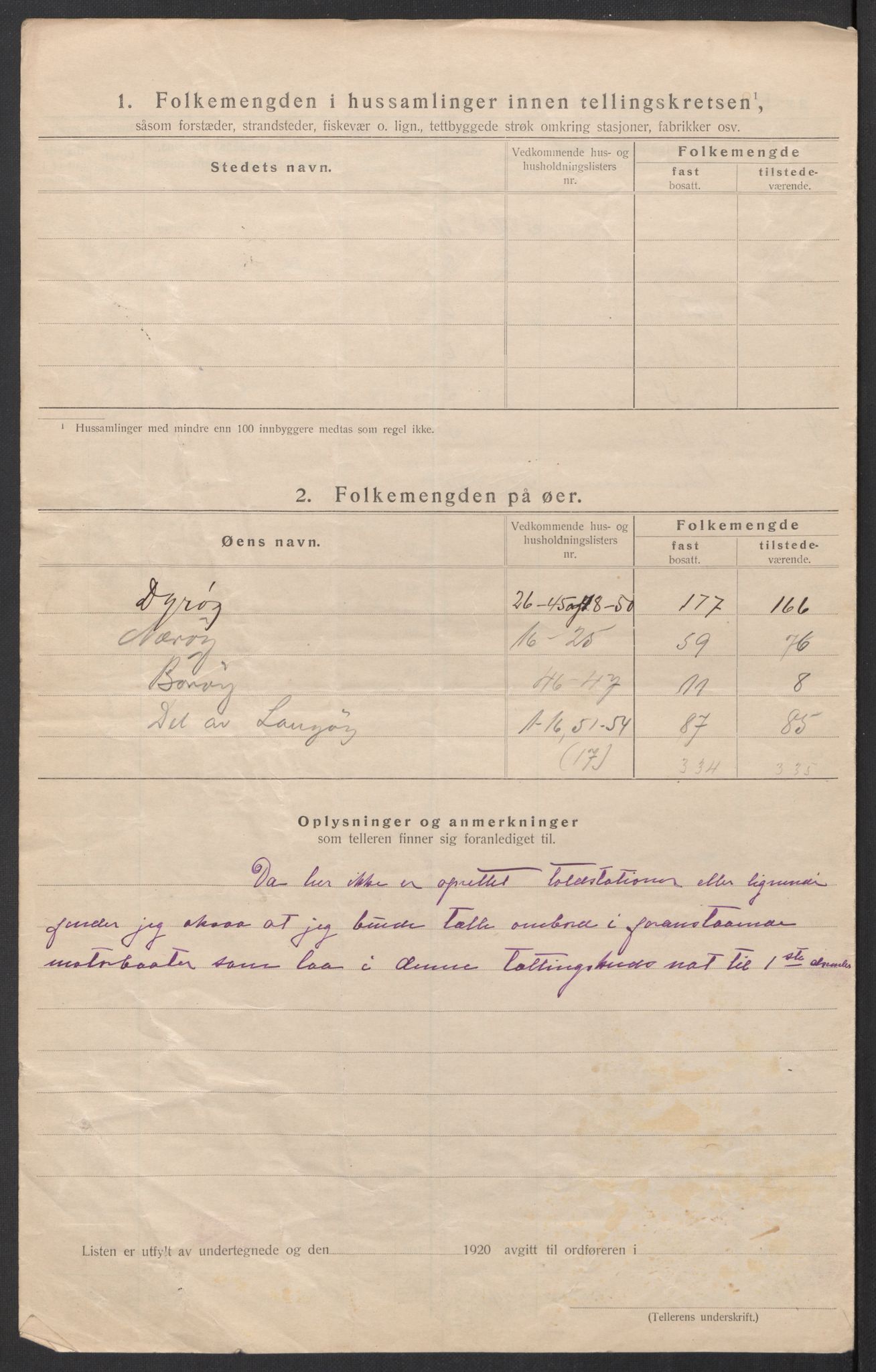 SAT, 1920 census for Øksnes, 1920, p. 11