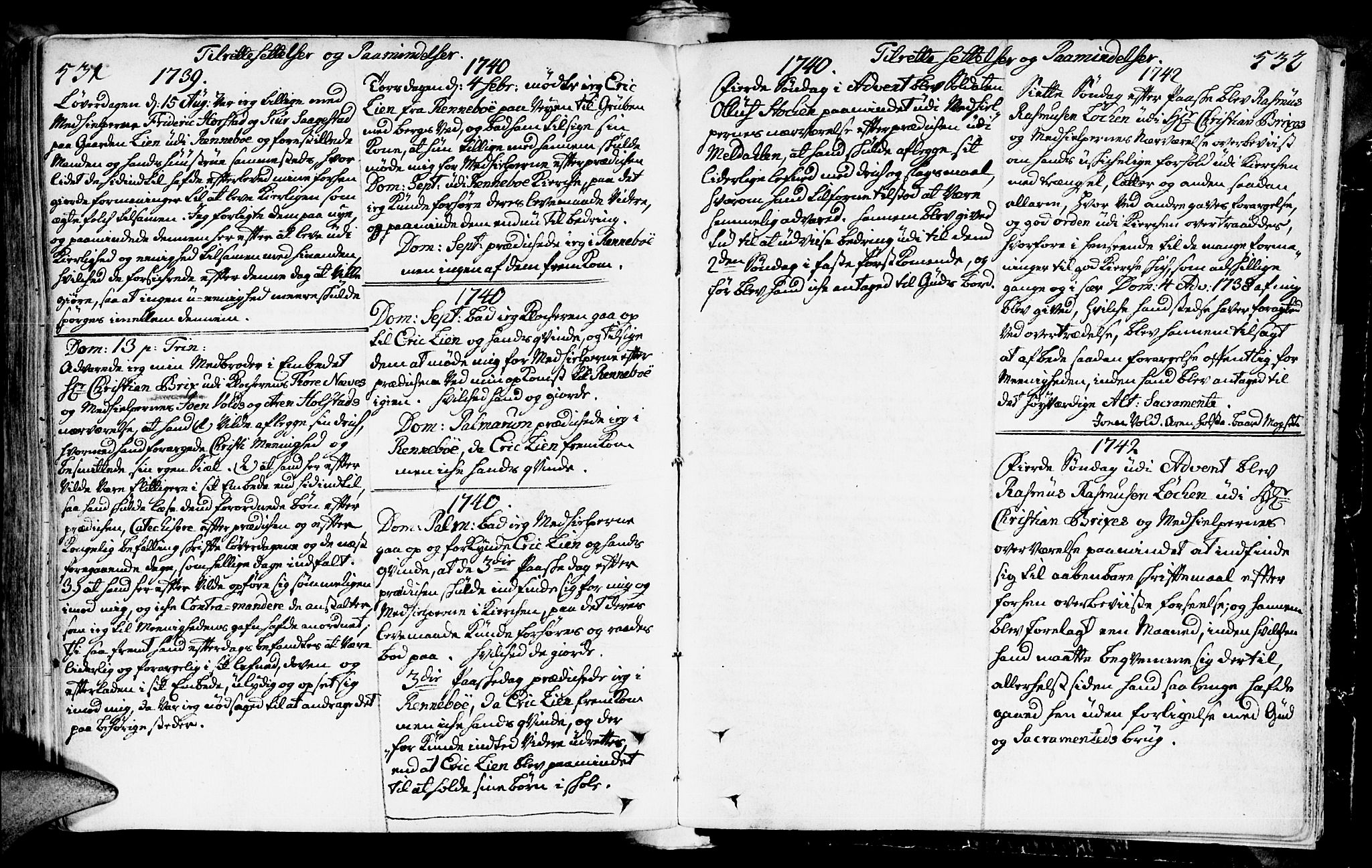 Ministerialprotokoller, klokkerbøker og fødselsregistre - Sør-Trøndelag, SAT/A-1456/672/L0850: Parish register (official) no. 672A03, 1725-1751, p. 531-532