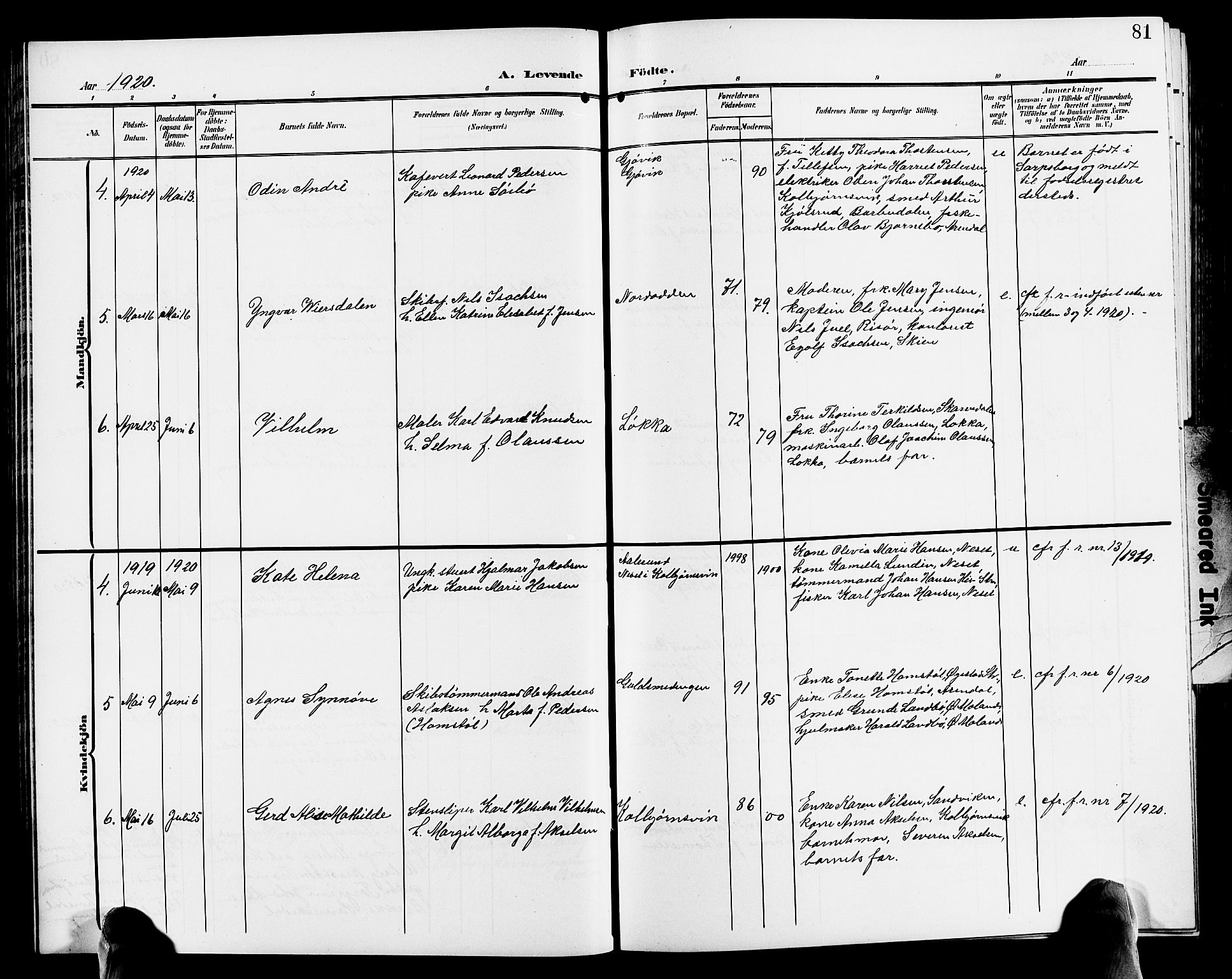 Hisøy sokneprestkontor, AV/SAK-1111-0020/F/Fb/L0004: Parish register (copy) no. B 4, 1905-1923, p. 81