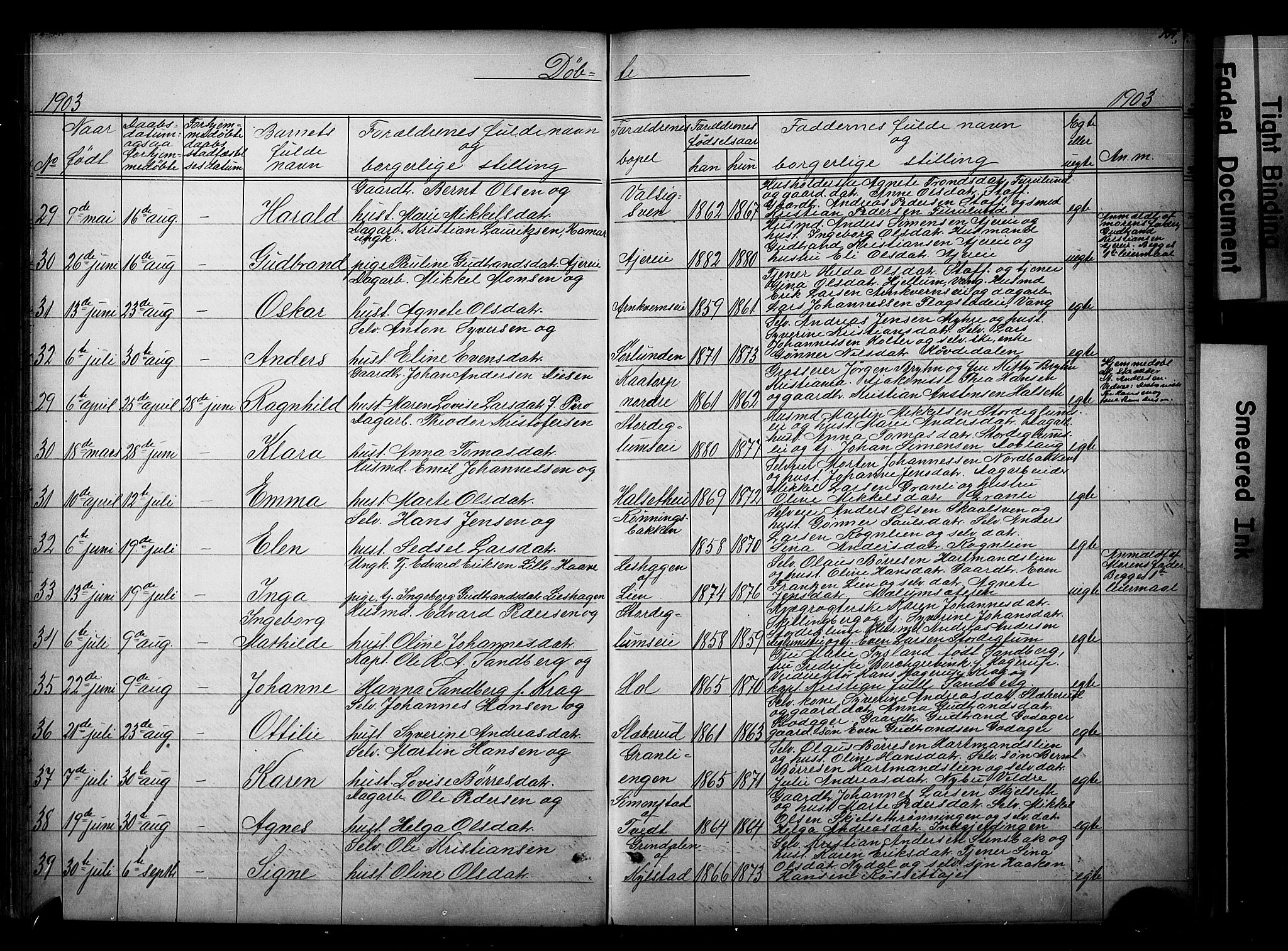 Vang prestekontor, Hedmark, SAH/PREST-008/H/Ha/Hab/L0018: Parish register (copy) no. 18, 1871-1903, p. 154