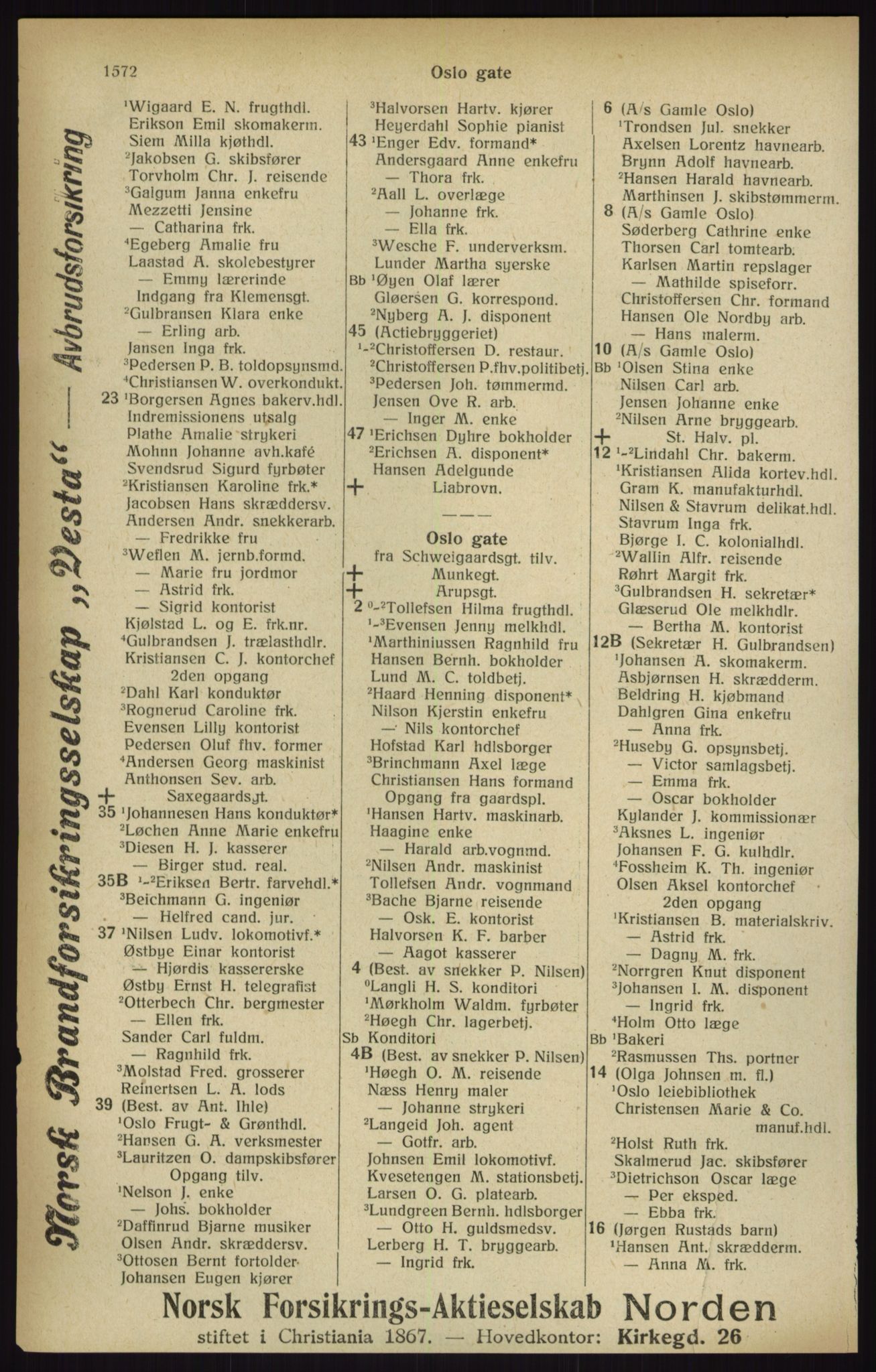 Kristiania/Oslo adressebok, PUBL/-, 1916, p. 1572