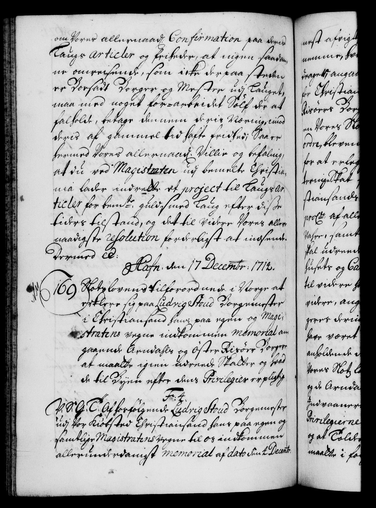 Danske Kanselli 1572-1799, AV/RA-EA-3023/F/Fc/Fca/Fcab/L0019: Norske tegnelser, 1710-1714, p. 621b