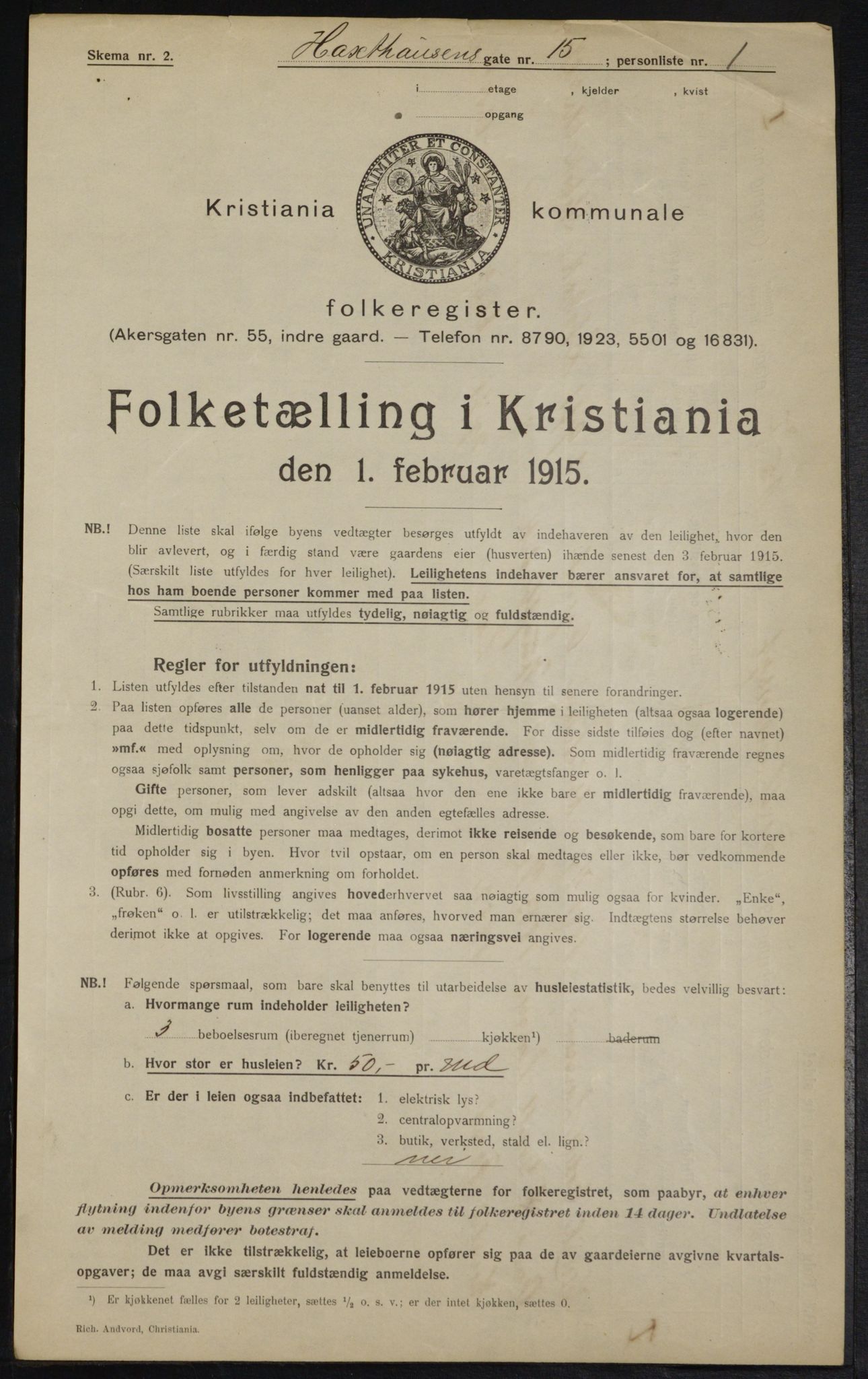 OBA, Municipal Census 1915 for Kristiania, 1915, p. 35285