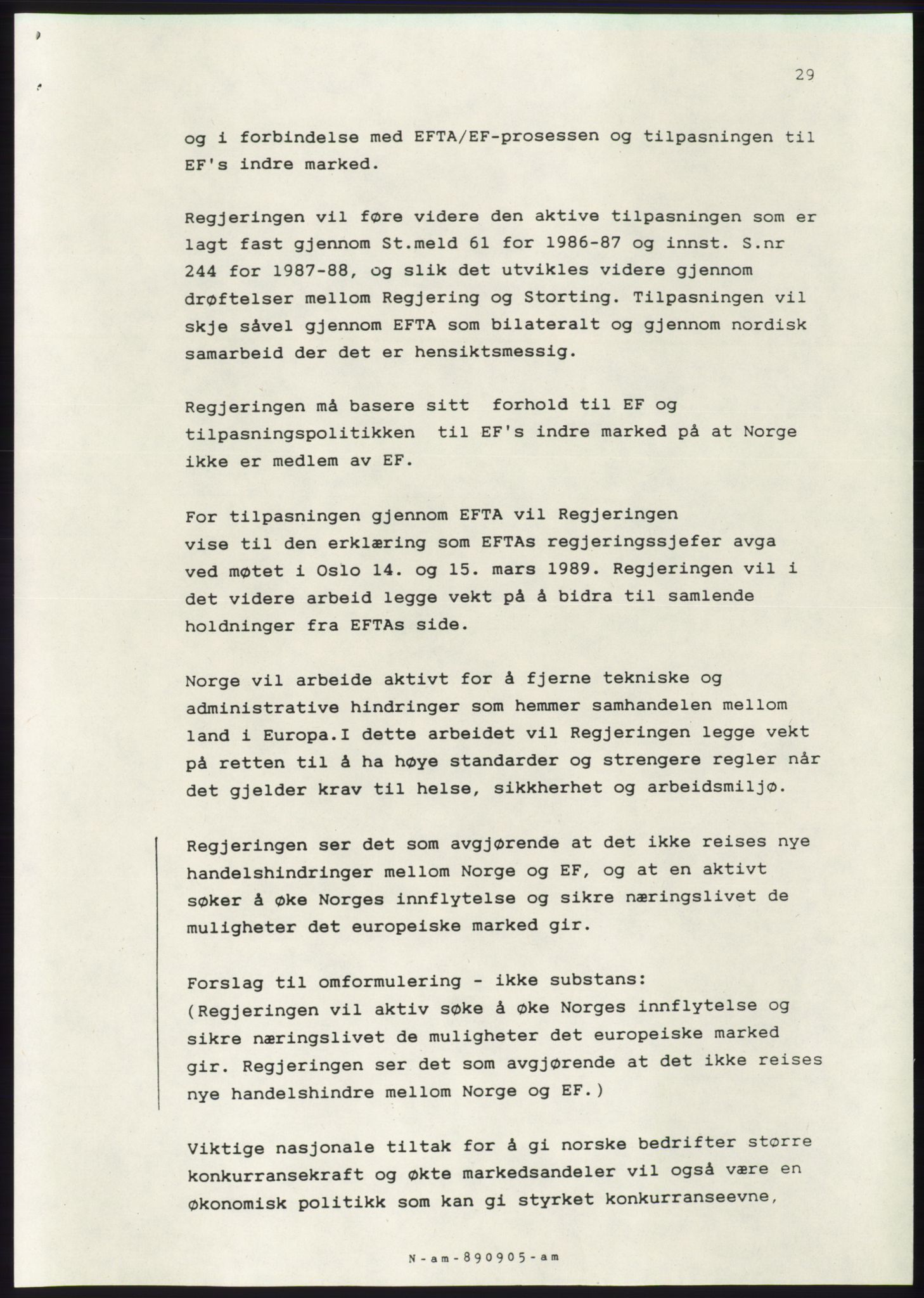 Forhandlingsmøtene 1989 mellom Høyre, KrF og Senterpartiet om dannelse av regjering, AV/RA-PA-0697/A/L0001: Forhandlingsprotokoll med vedlegg, 1989, p. 522